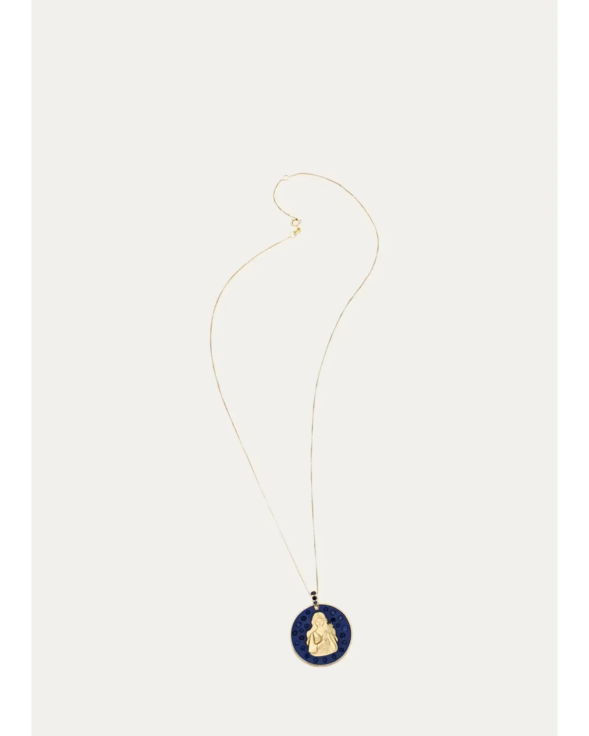 18K VIRGO Necklace with Sapphires by FARAONE MENNELLA by R.F.M.A.S.