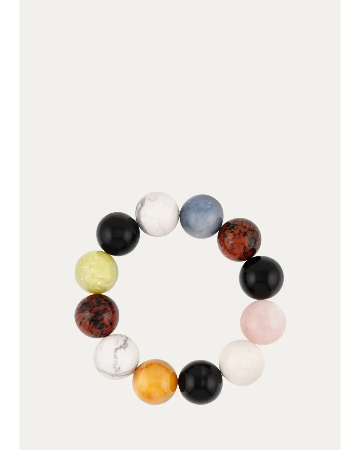Oracle Multi Gemstone Jumbo Sphere Bracelet by JIA JIA