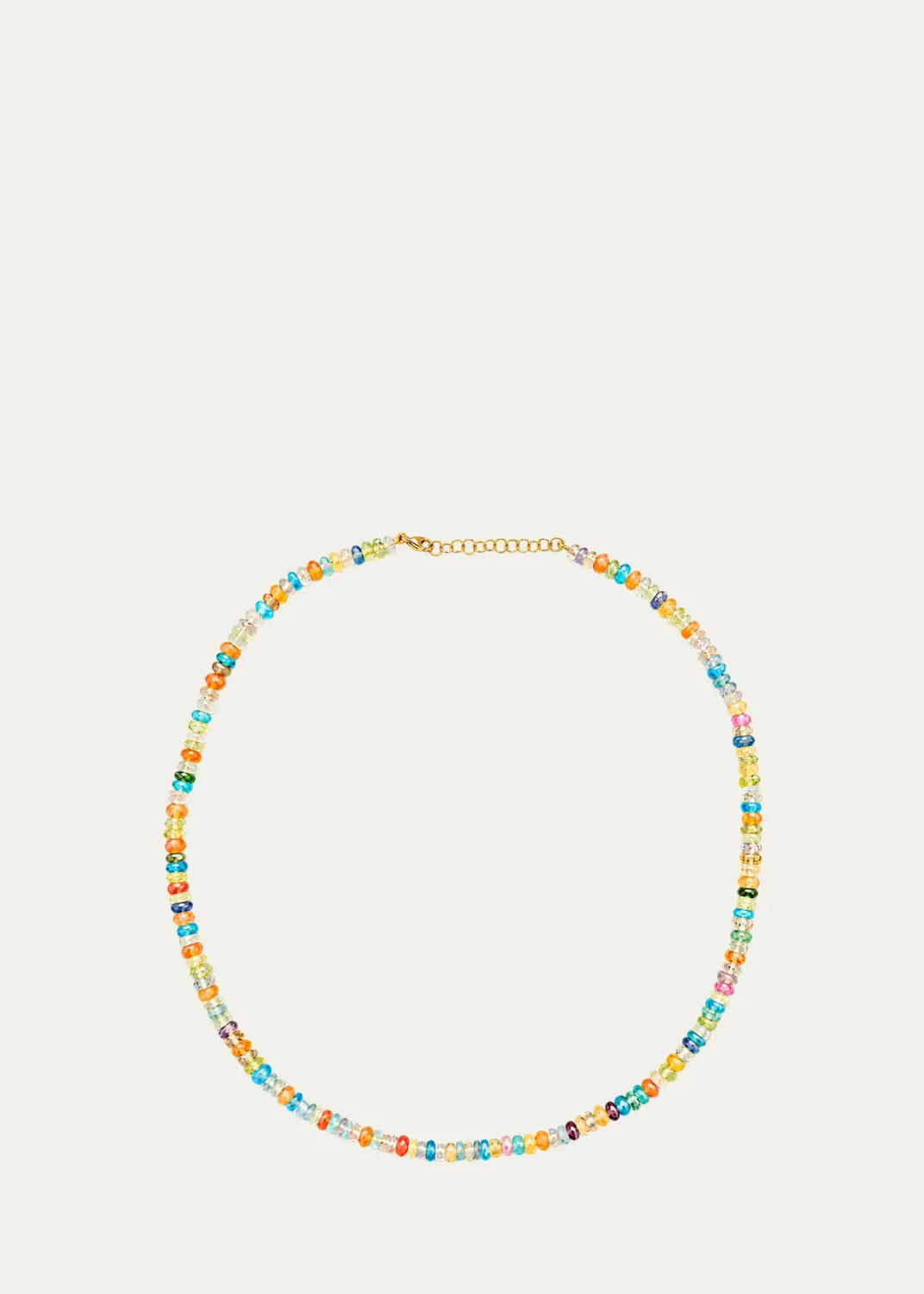 14K Yellow Gold Multi-Gemstone Beaded Necklace