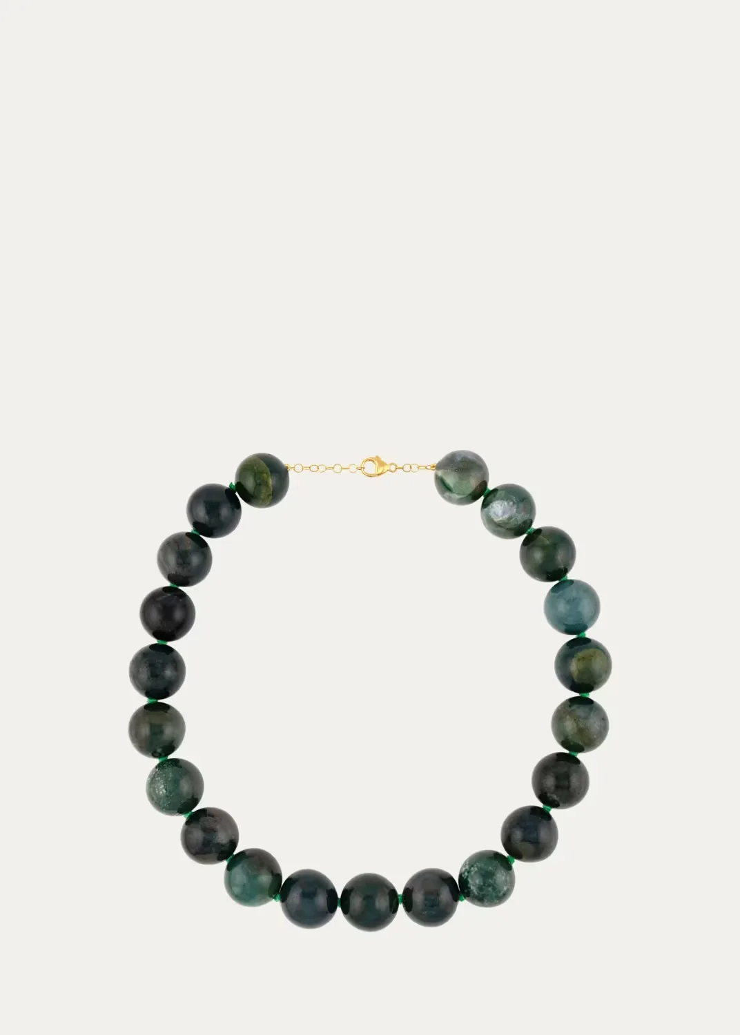 14K Jumbo Moss Agate Necklace by JIA JIA
