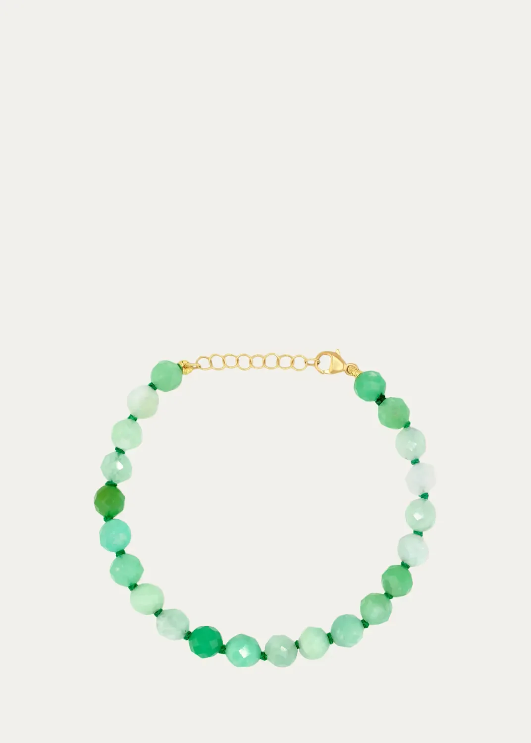 14K Yellow Gold & Chrysoprase Jumbo Beaded Bracelet by JIA JIA