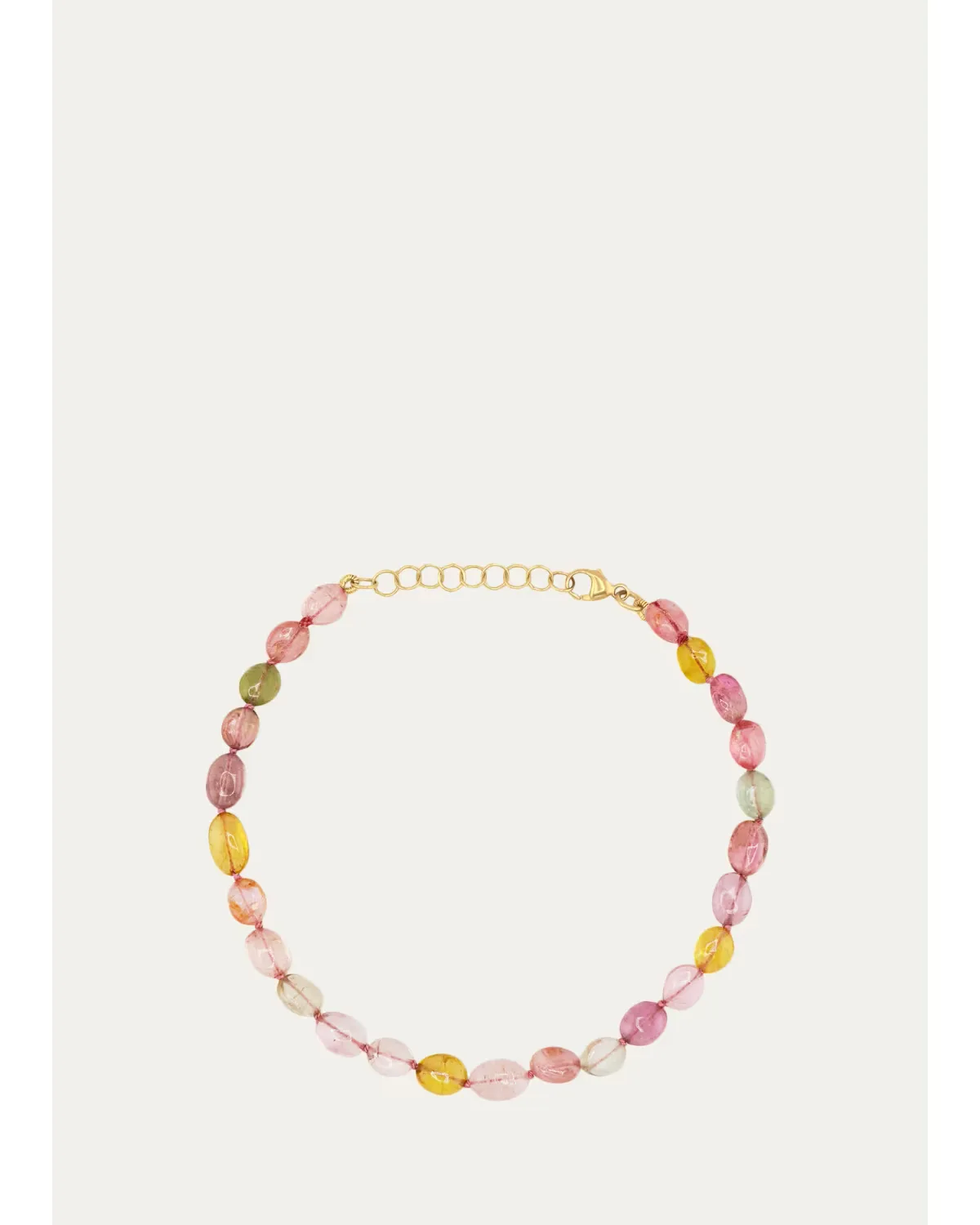 14K Yellow Gold & Pastel Tourmaline Beaded Bracelet by JIA JIA