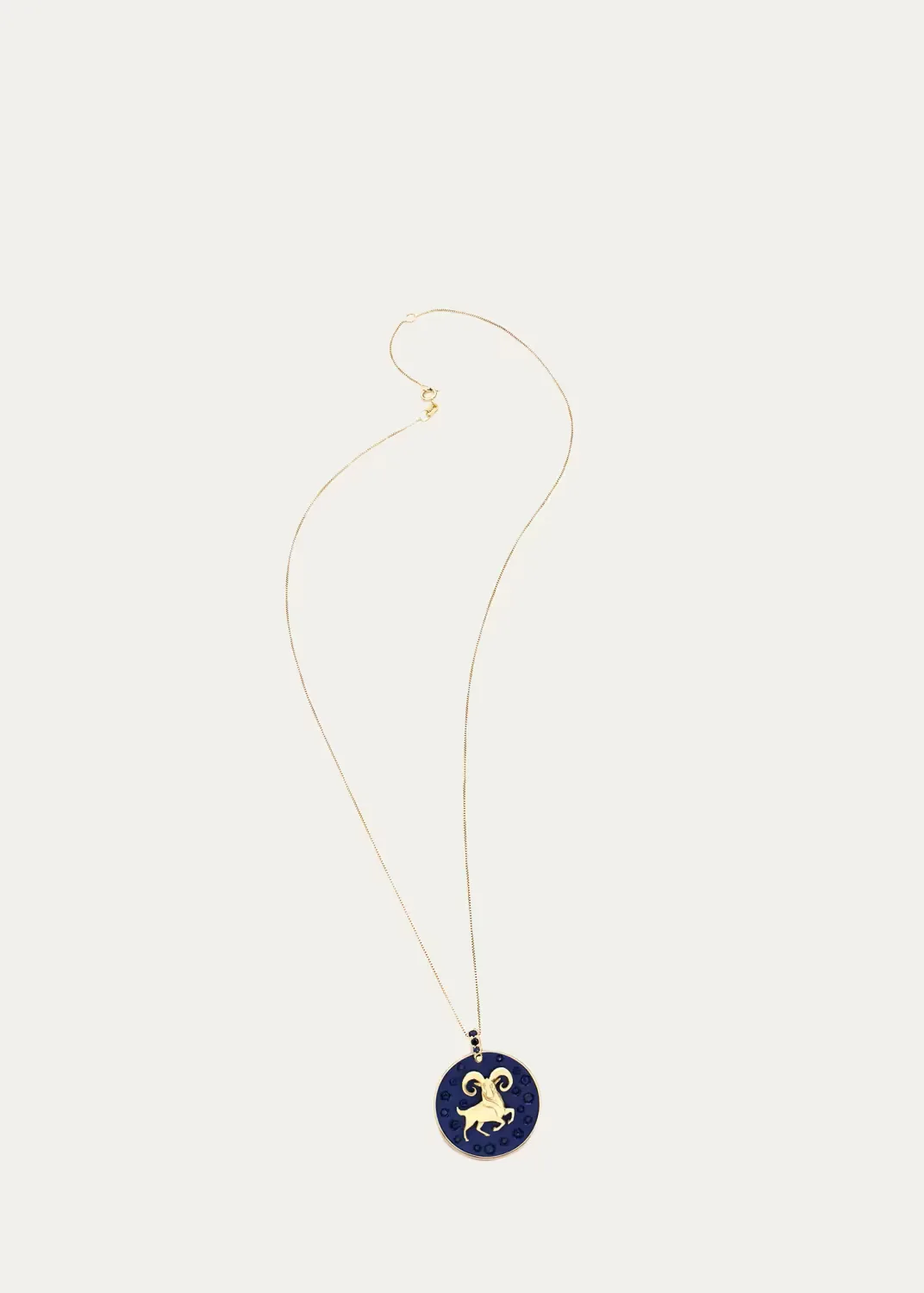 18K ARIES Necklace with Sapphires by FARAONE MENNELLA by R.F.M.A.S.
