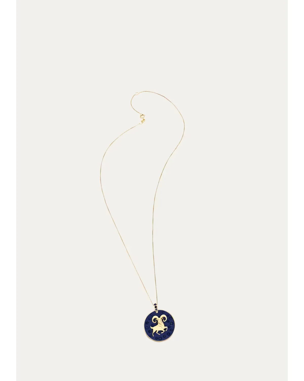18K ARIES Necklace with Sapphires by FARAONE MENNELLA by R.F.M.A.S.