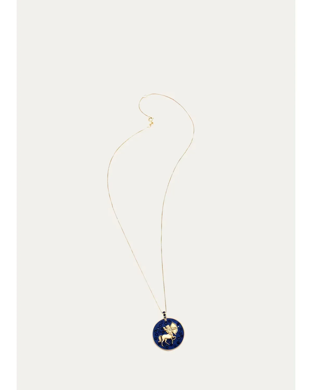 18K Sagittarius Necklace with Sapphires by FARAONE MENNELLA by R.F.M.A.S.