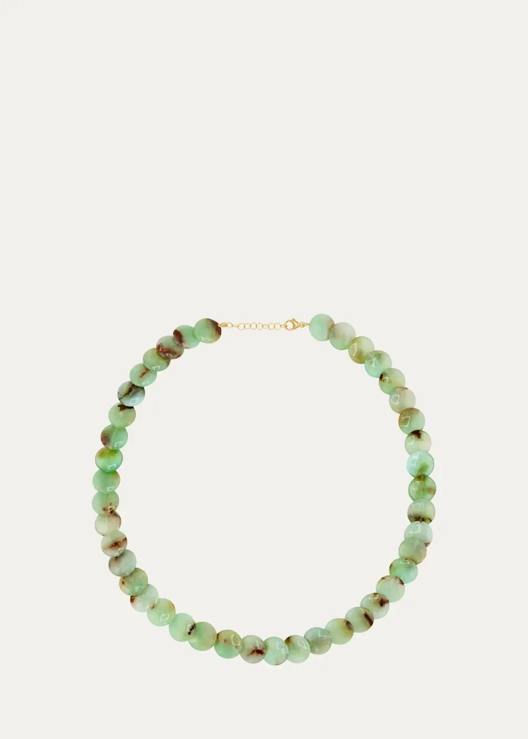 14K Yellow Gold & Chrysoprase Coin-Beaded Necklace by JIA JIA
