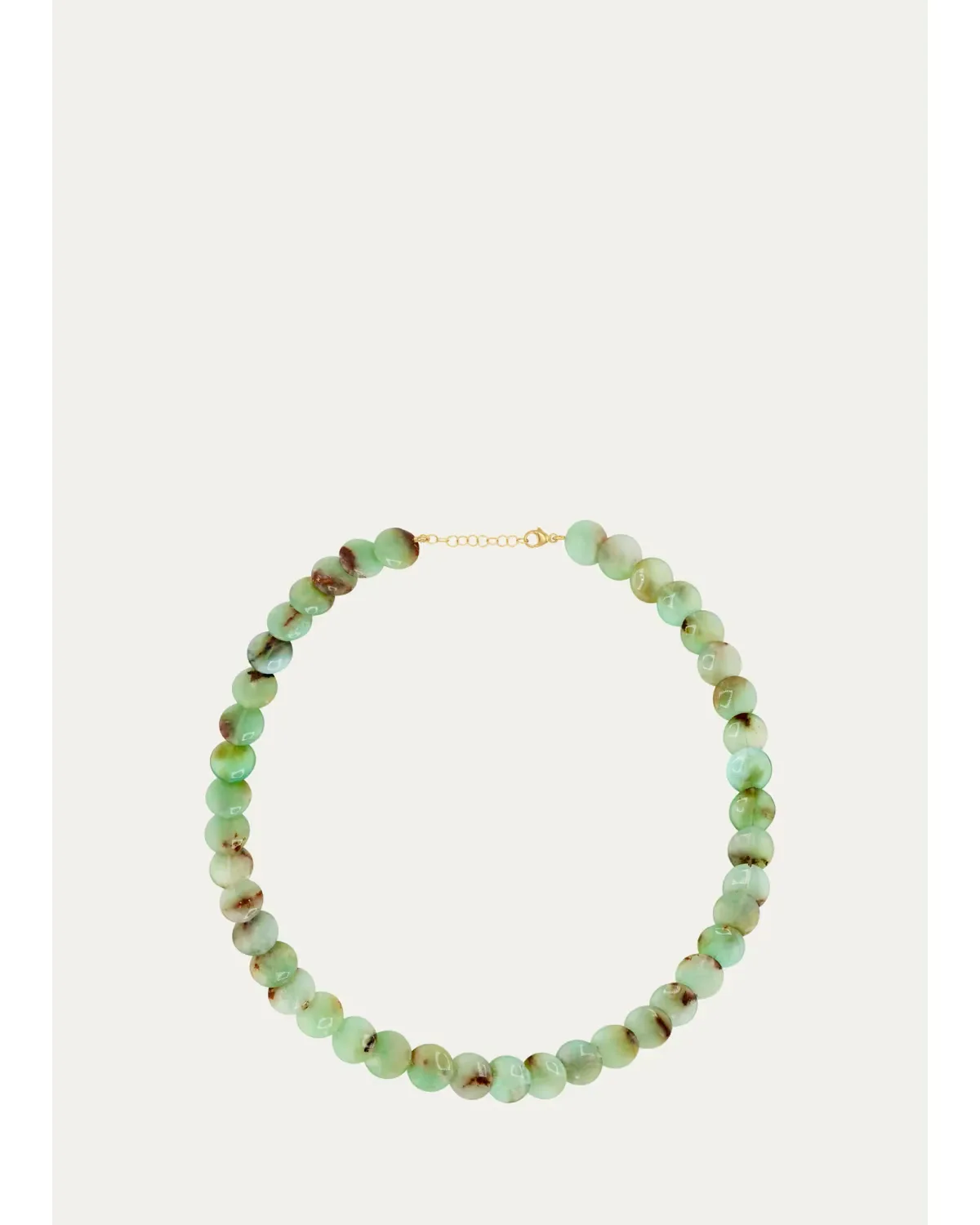 14K Yellow Gold & Chrysoprase Coin-Beaded Necklace by JIA JIA