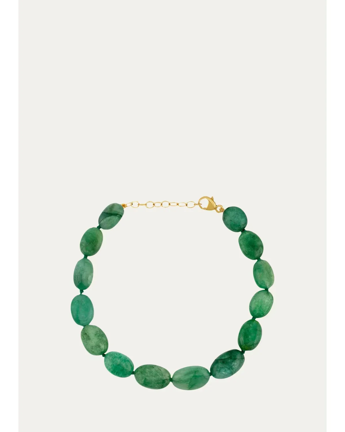 Arizona 14K Yellow Gold Emerald Quartz Beaded Bracelet by JIA JIA
