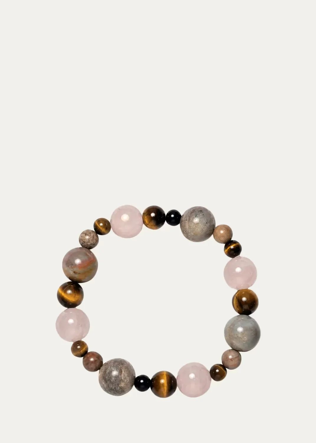Oracle Tigers Eye and Rose Quartz Orbit Bracelet by JIA JIA