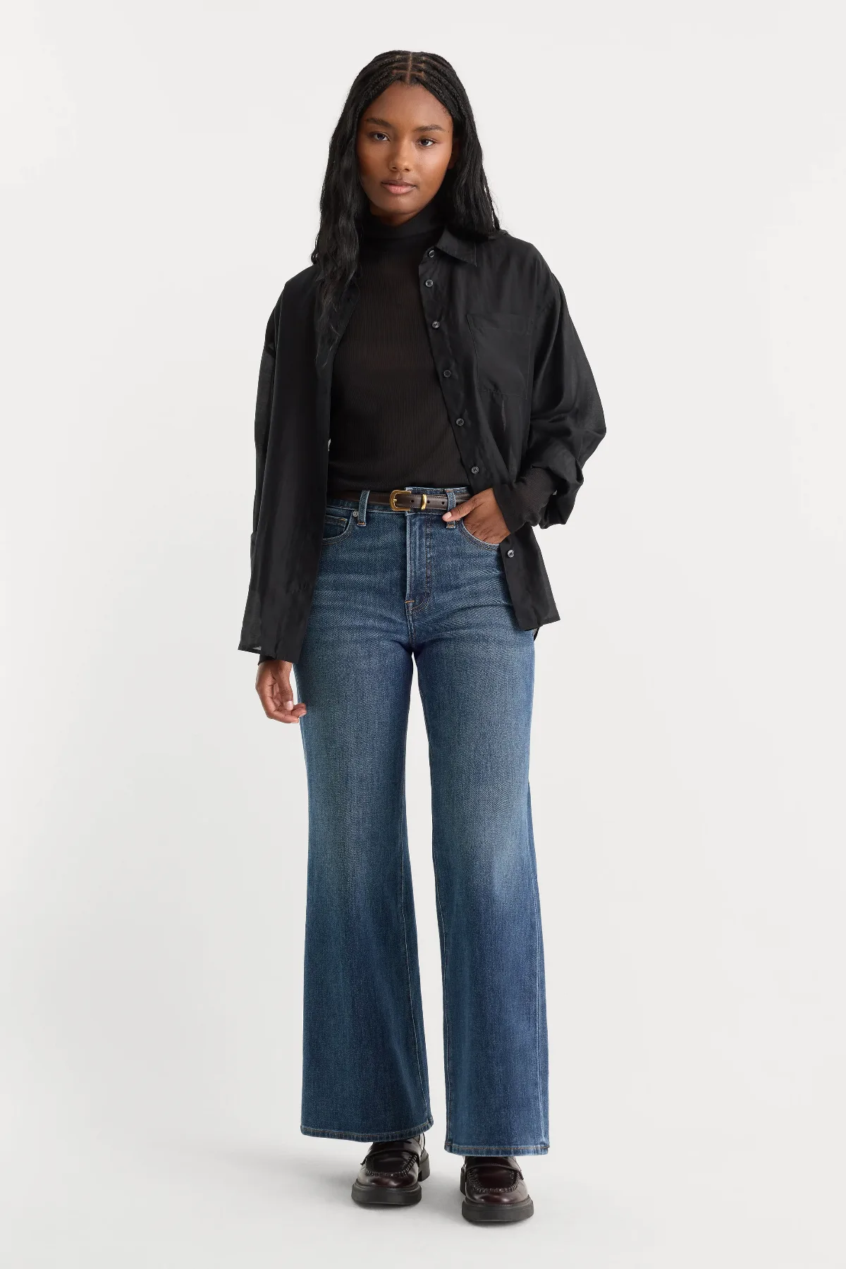 Soft Tech Good Waist Palazzo Ankle Jeans by Khlo Kardashian by GOOD AMERICAN