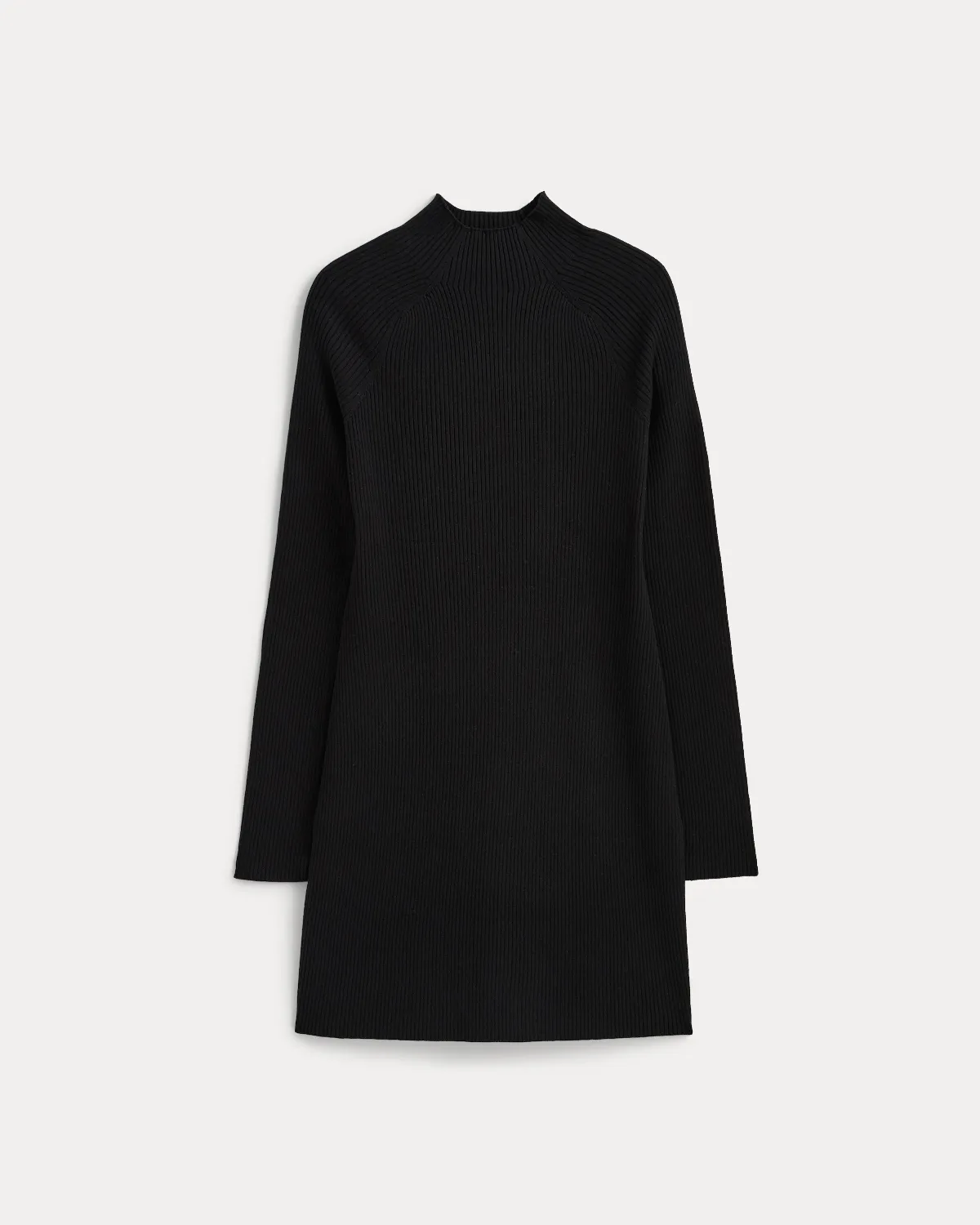 Fine-Knit Funnel-Neck Mini Dress, Cotton/Viscose by Everlane