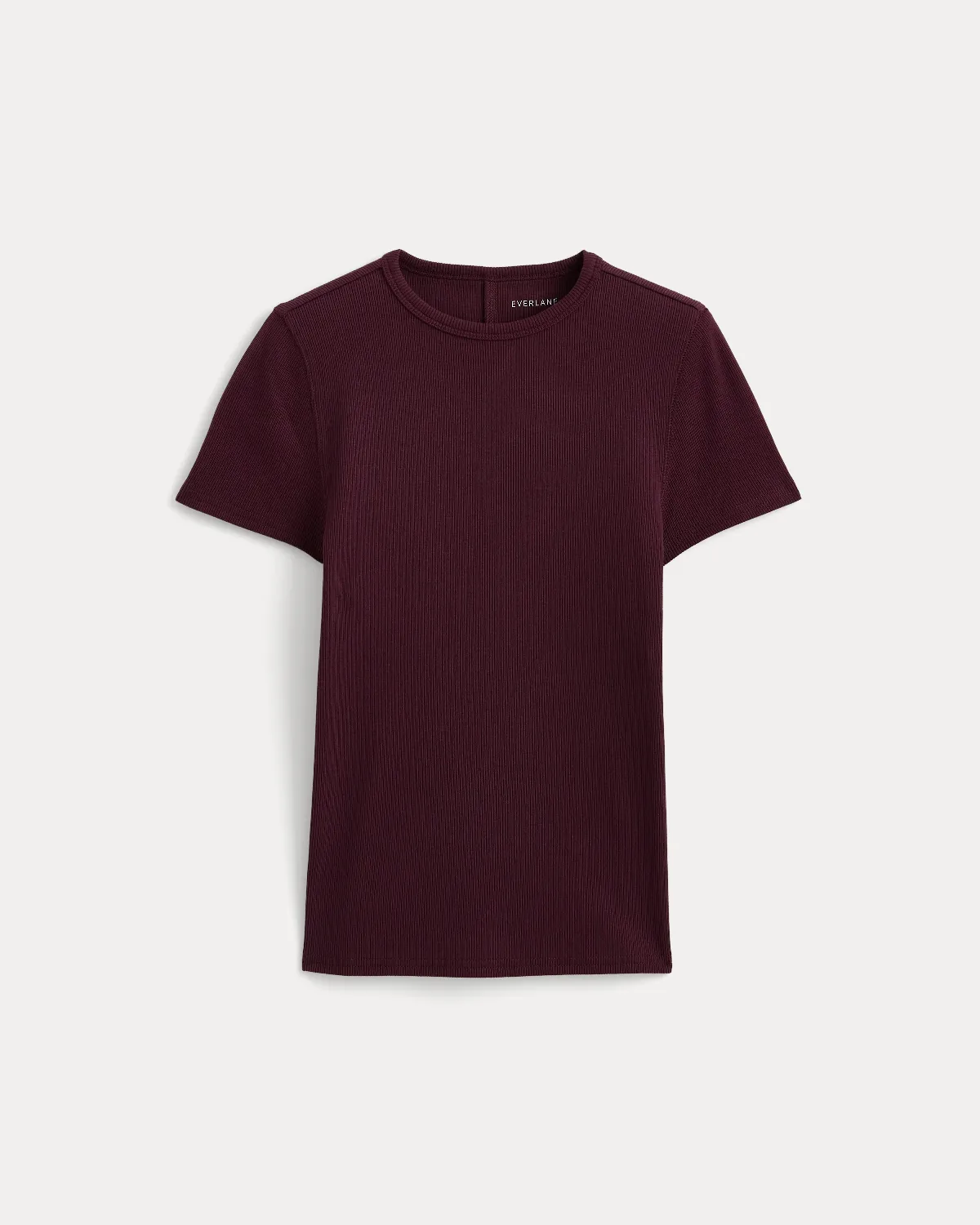 Effortless Rib Short-Sleeve Crew, Cotton