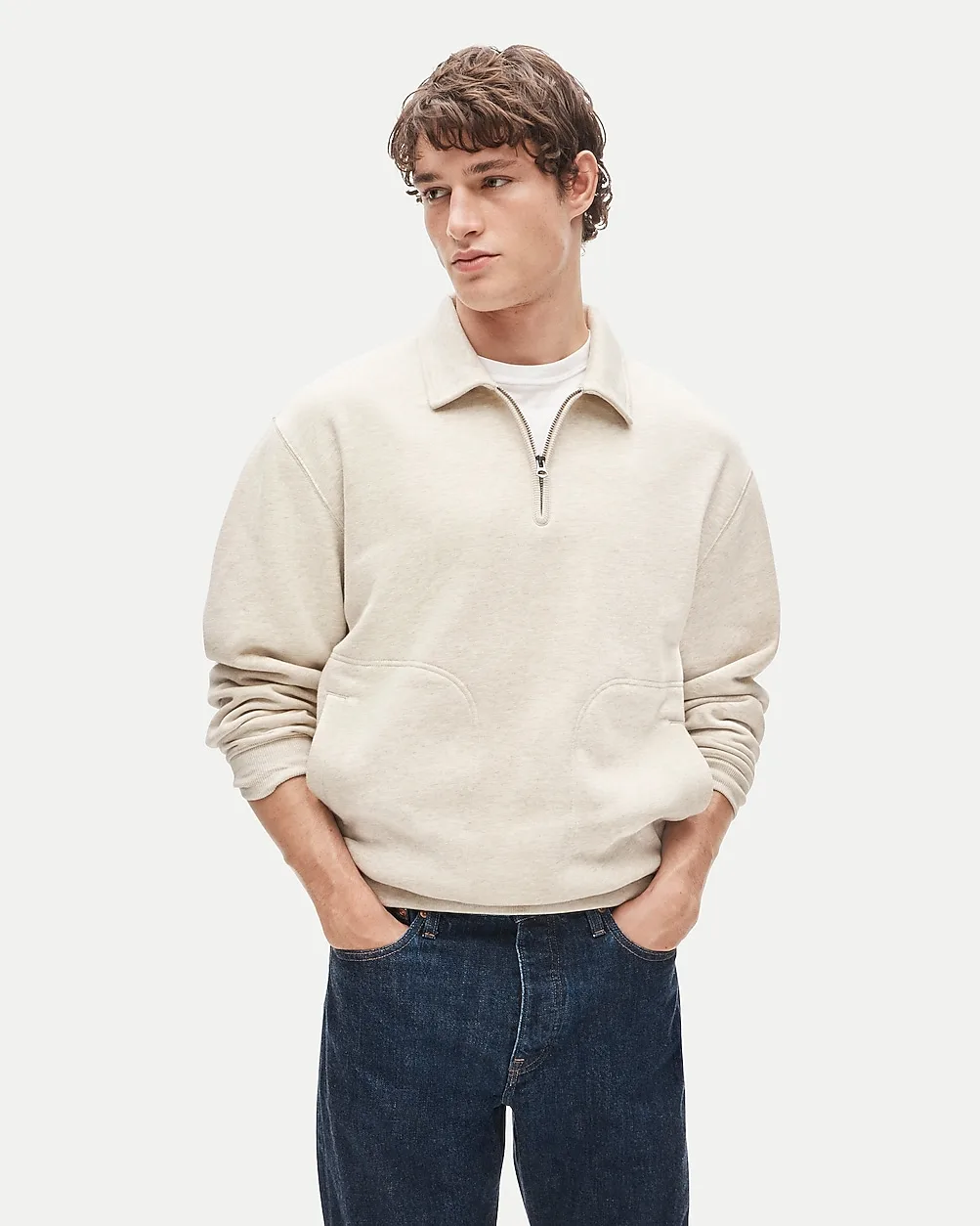 Tall 83 Fleece Zip Polo Sweatshirt