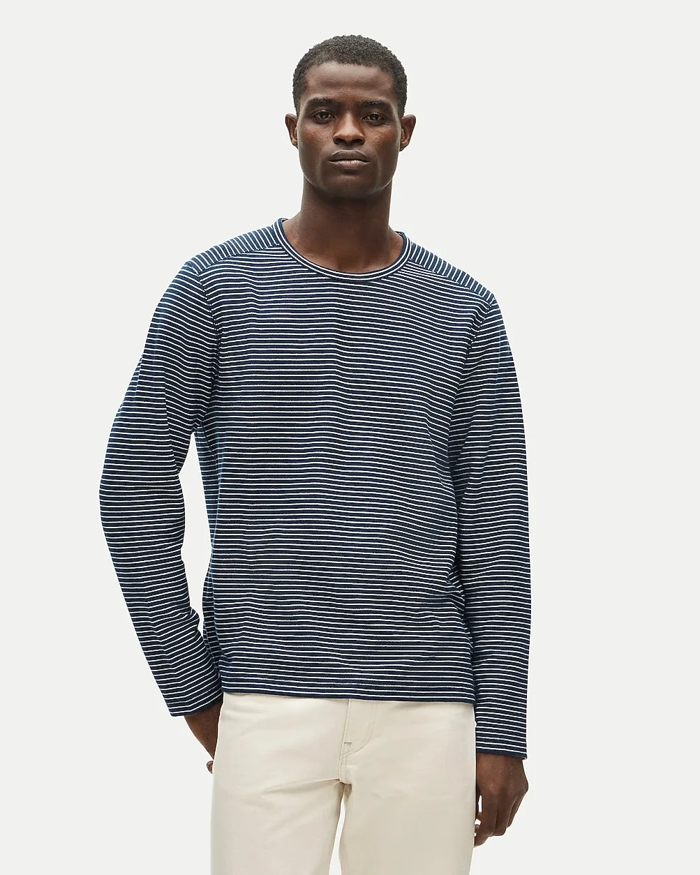 Summit Thermal-Knit Crewneck in Stripe by J.Crew