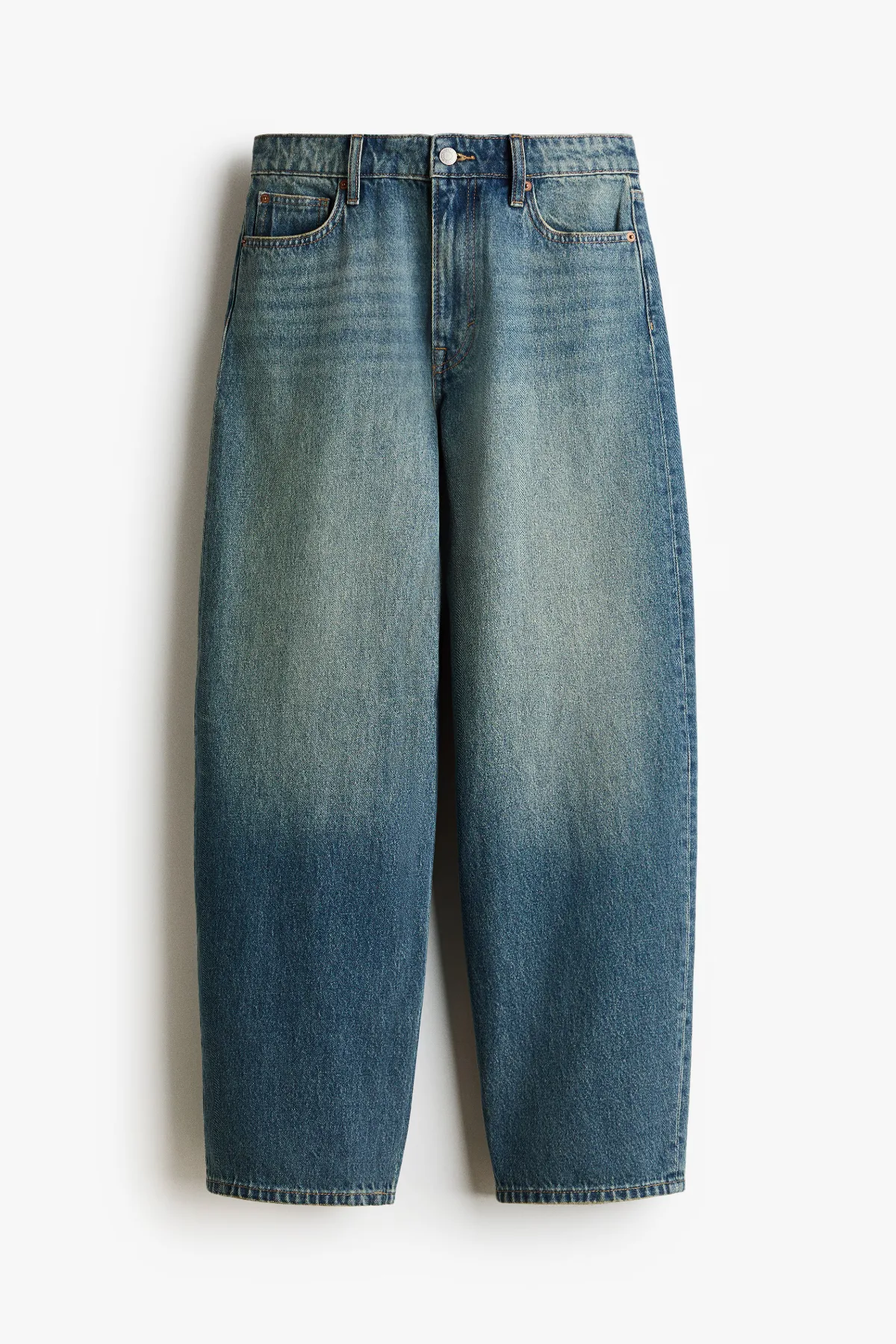 Baggy Regular-Waist Barrel Jeans by H&M