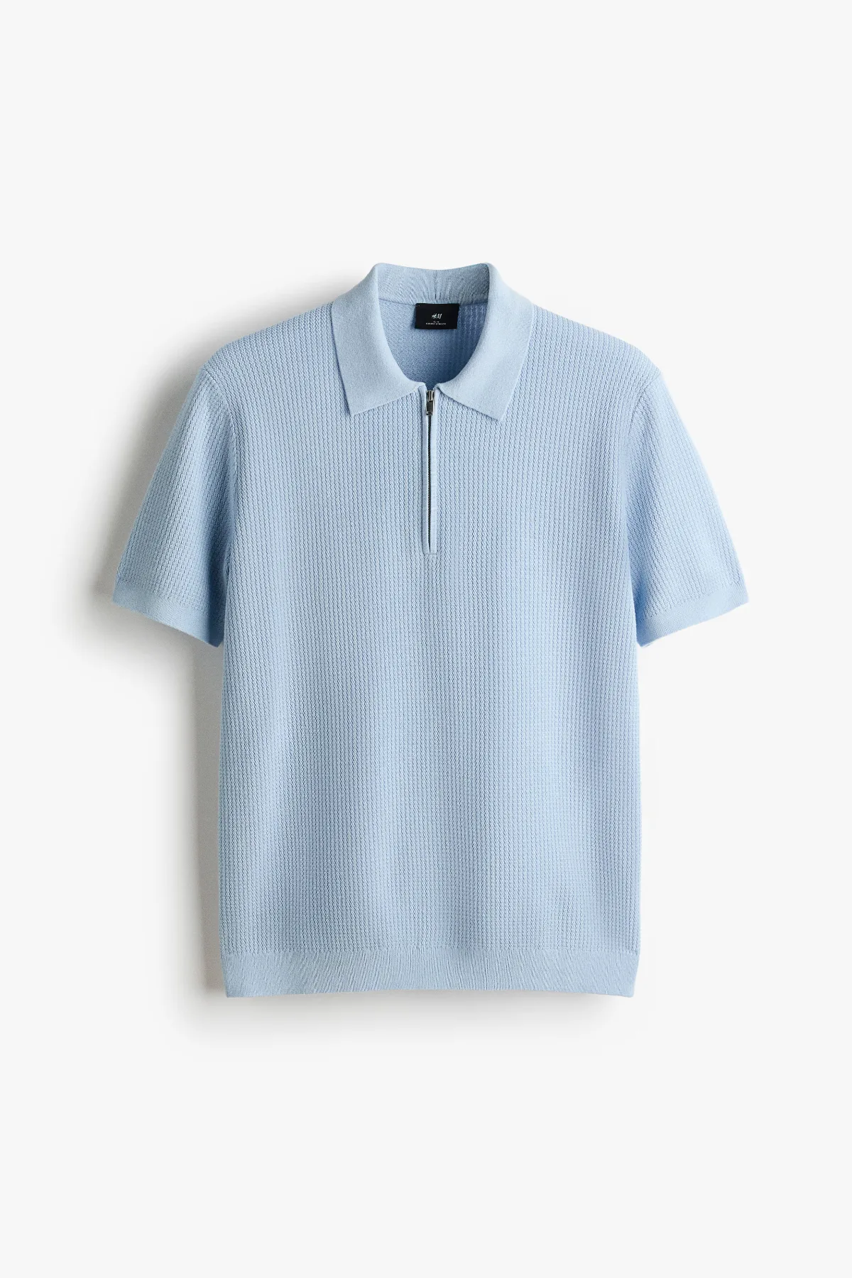 Slim-Fit Half-Zip Polo Shirt by H&M