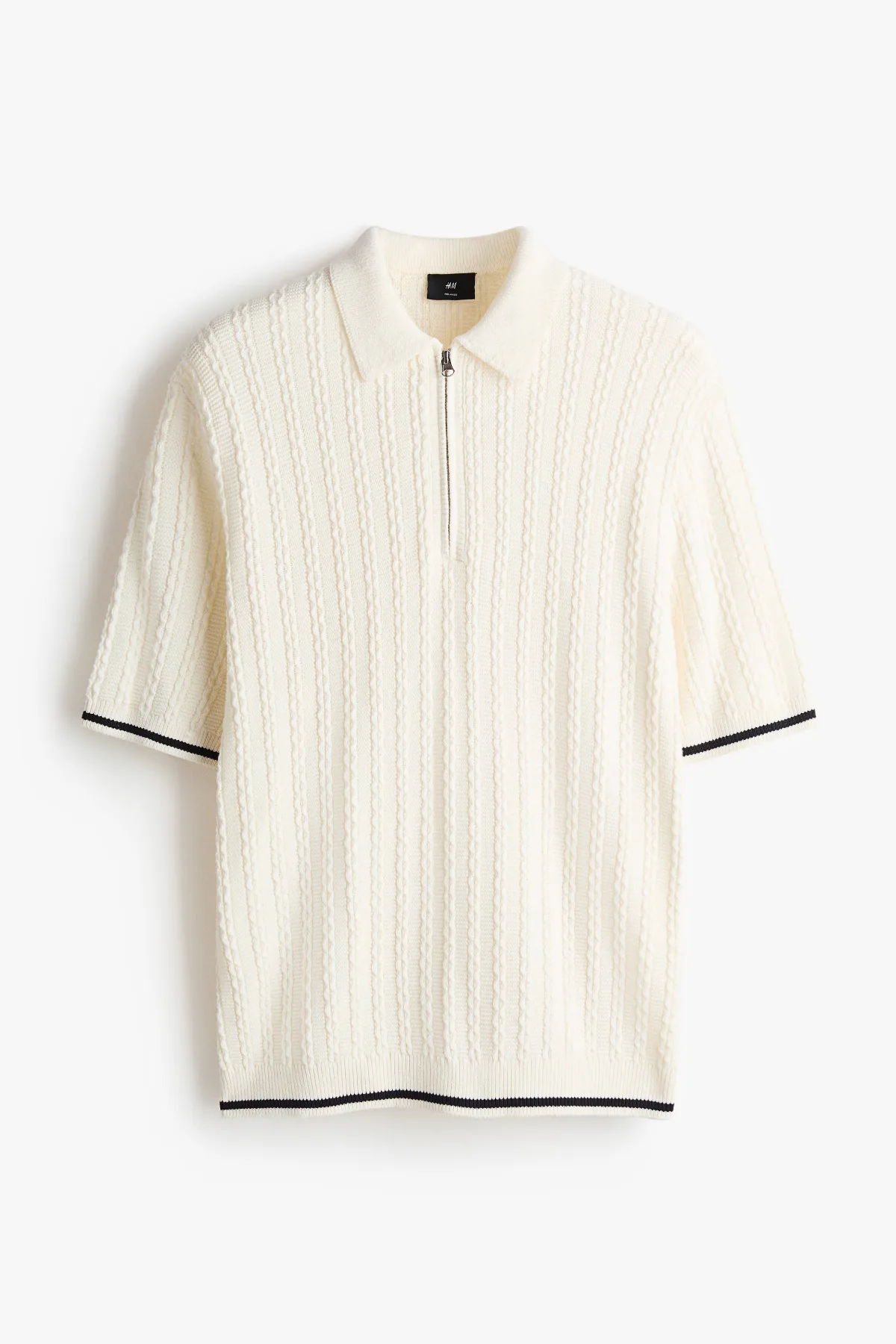 Relaxed-Fit Half-Zip Polo Shirt by H&M