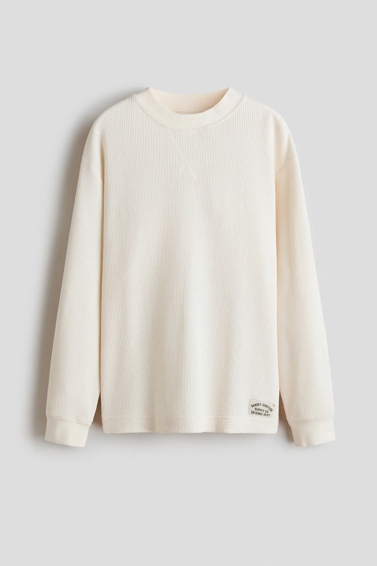 Waffled Long-Sleeved T-Shirt by H&M