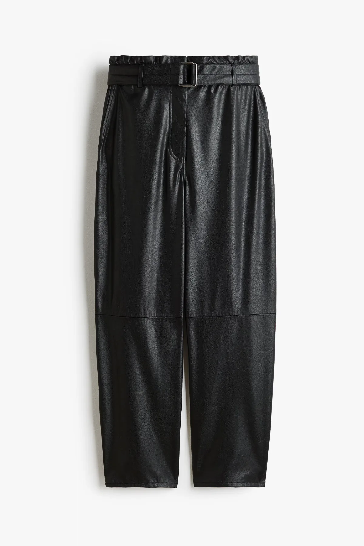 Belted Barrel-Leg Pants by H&M