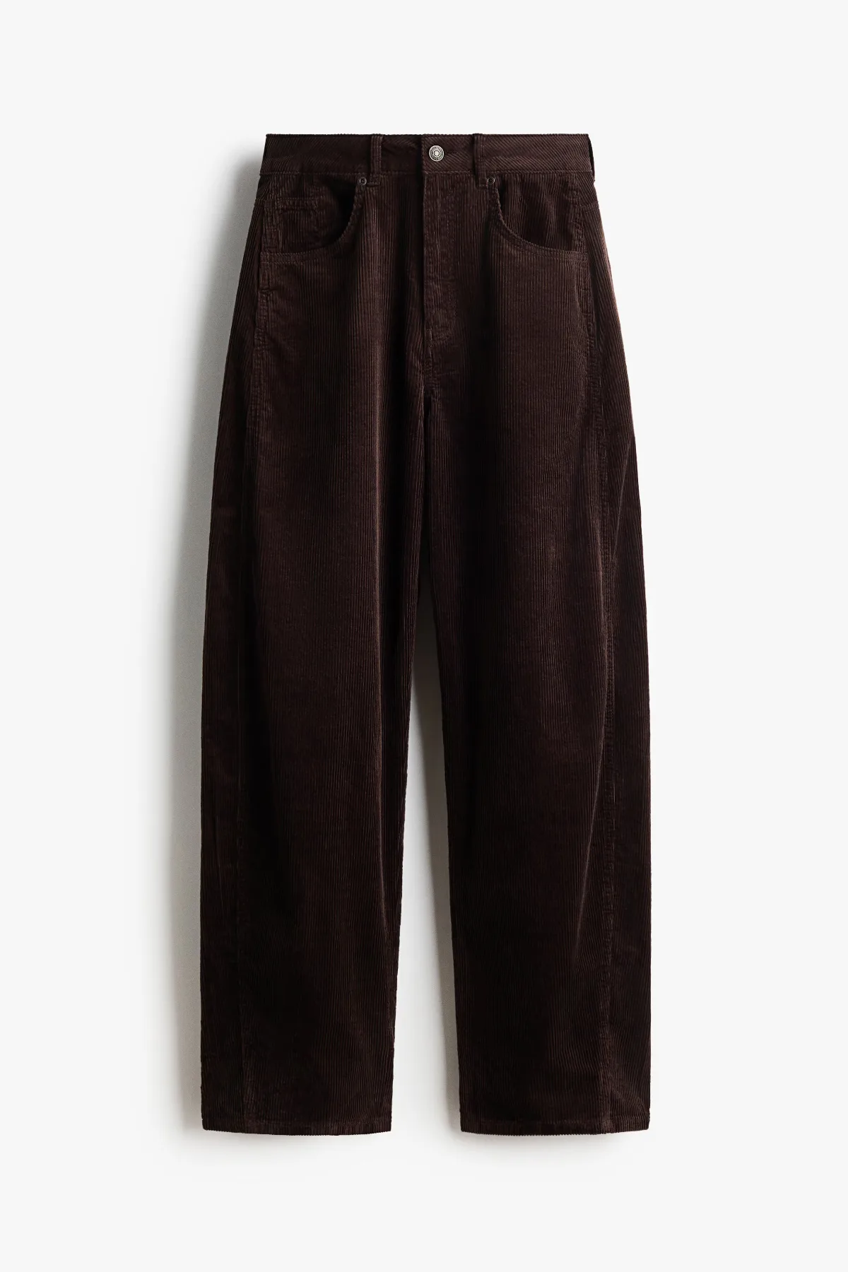 Cotton Corduroy Barrel-Leg Pants by H&M