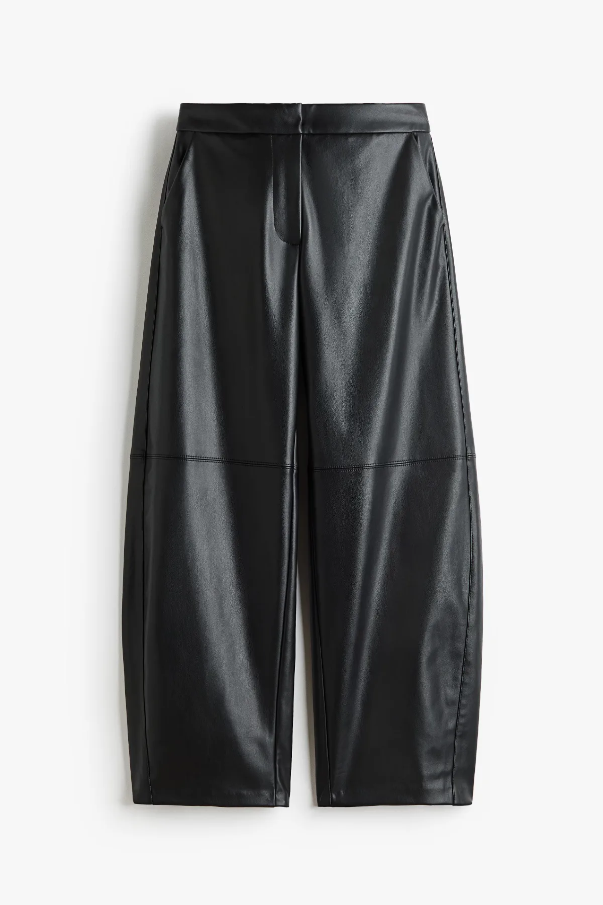 Balloon-Leg Coated Pants by H&M