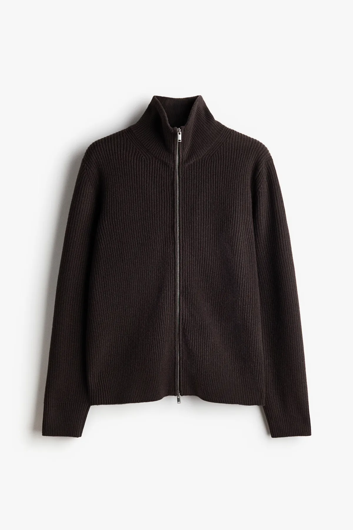 Regular-Fit Wool Cardigan with Zipper by H&M