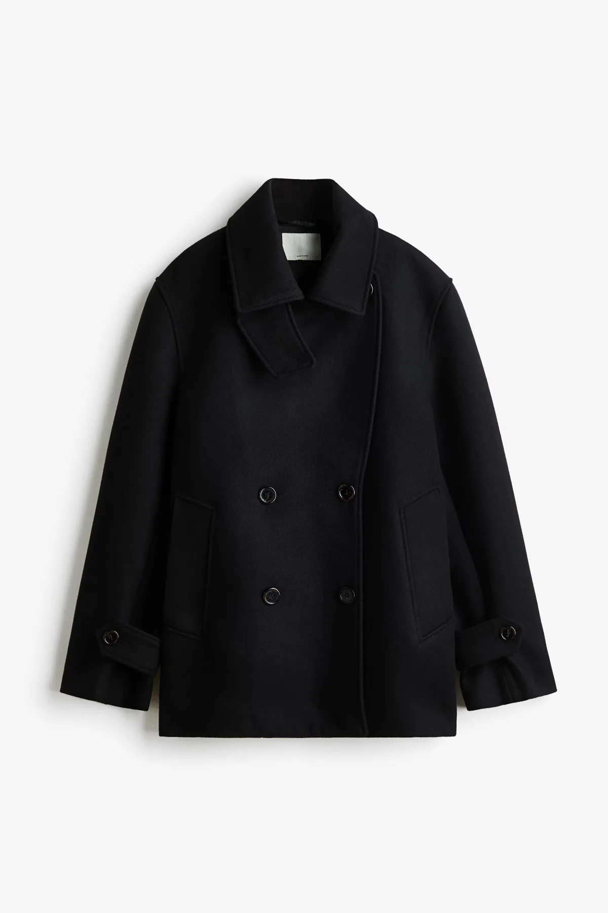 Double-Breasted Wool-Blend Coat by H&M