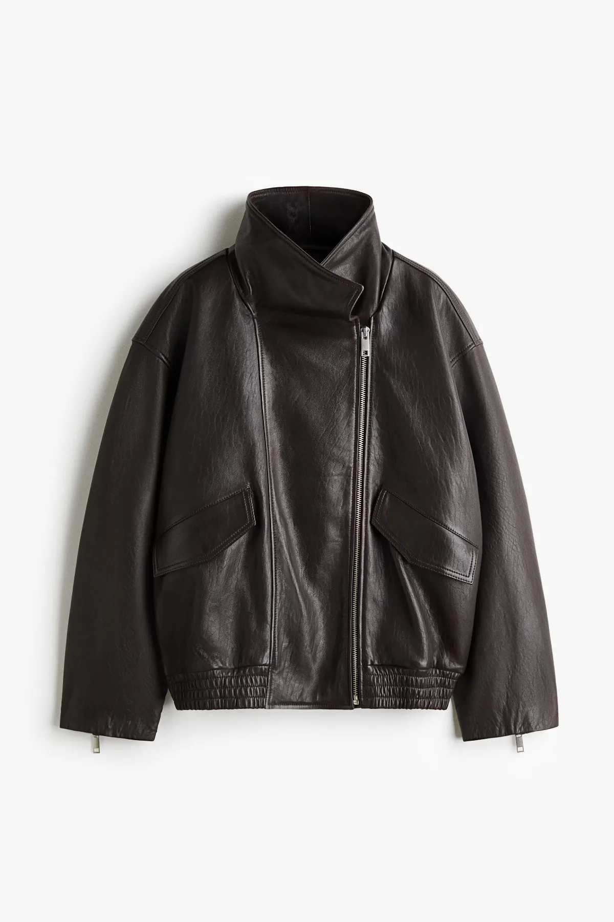 Oversized Leather Jacket by H&M