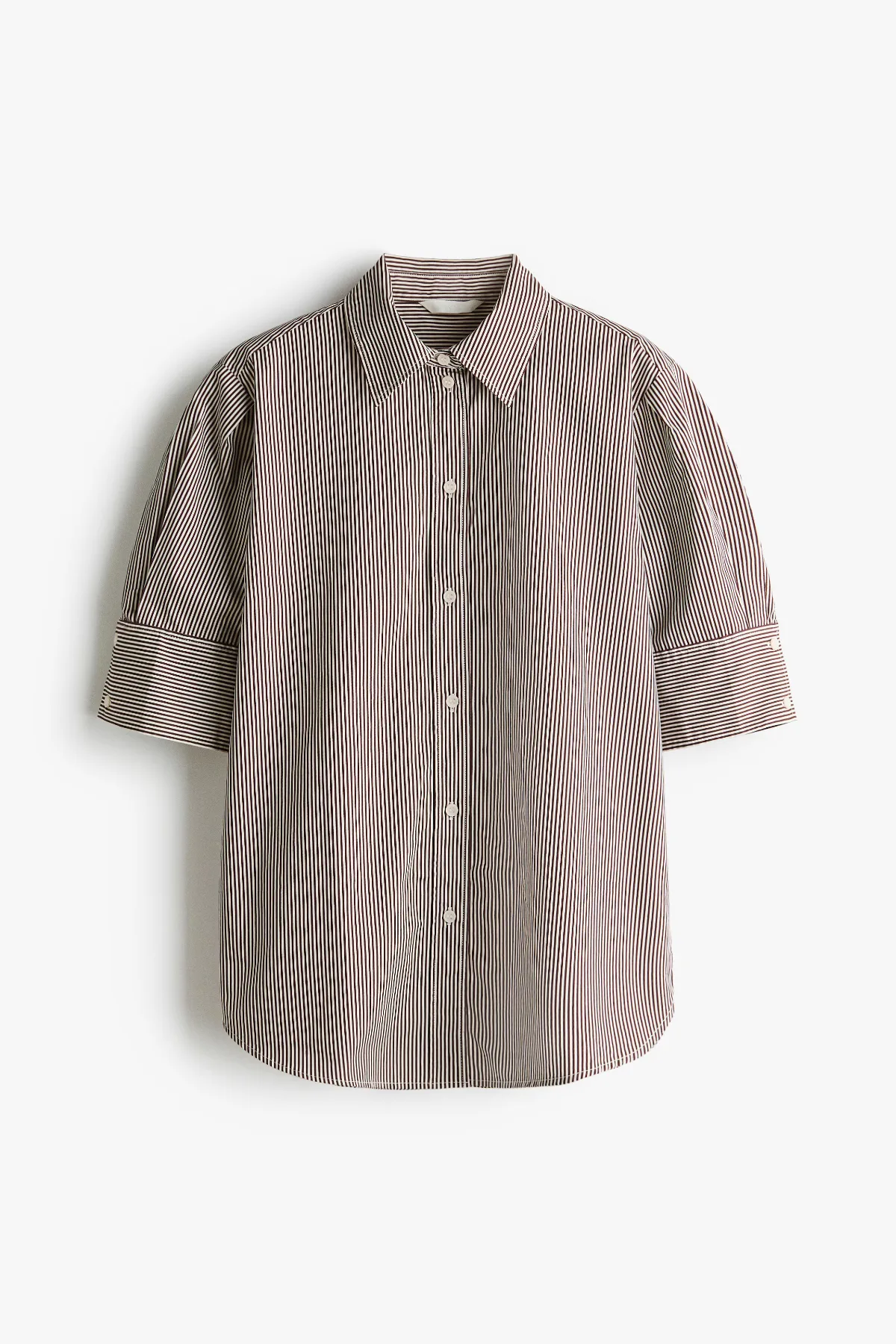 Short-Sleeved Cotton Poplin Shirt by H&M