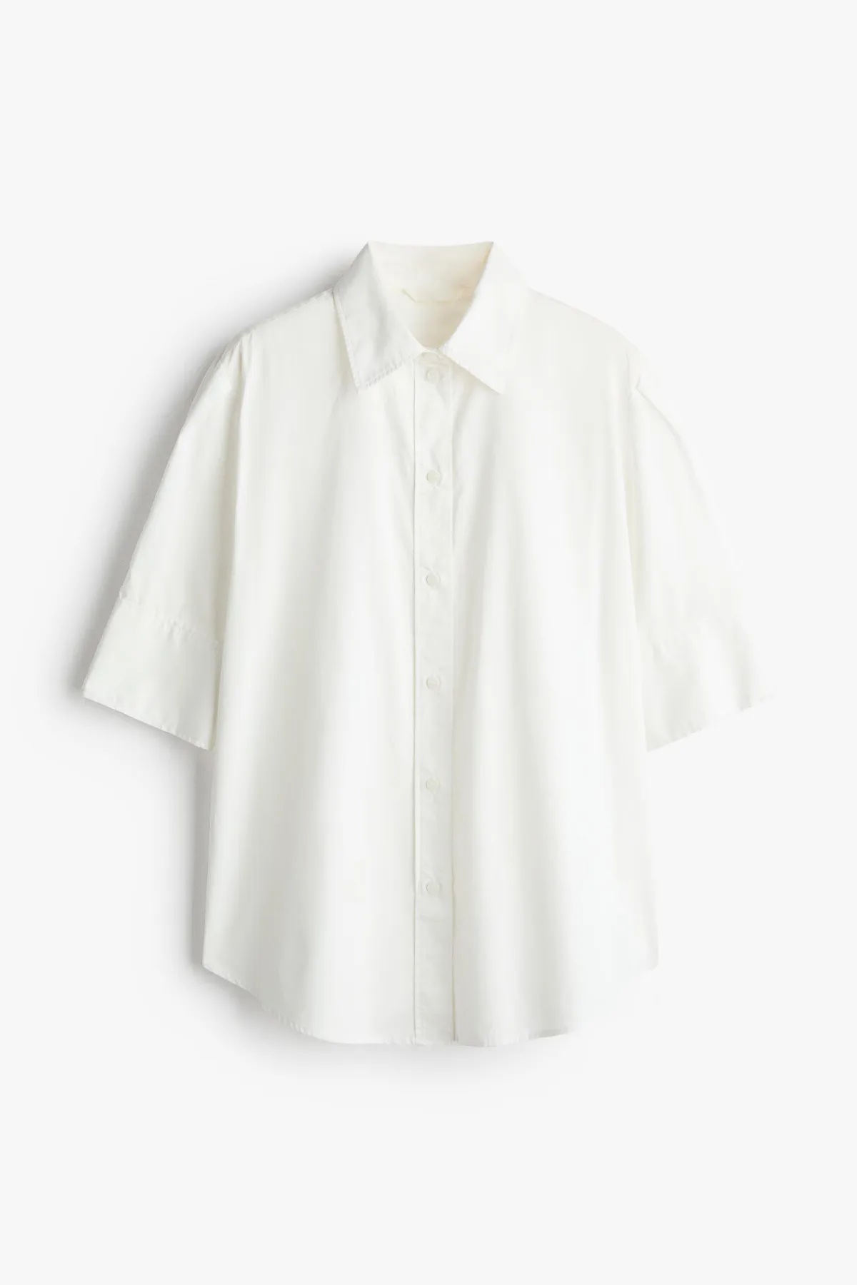Short-Sleeved Cotton Poplin Shirt