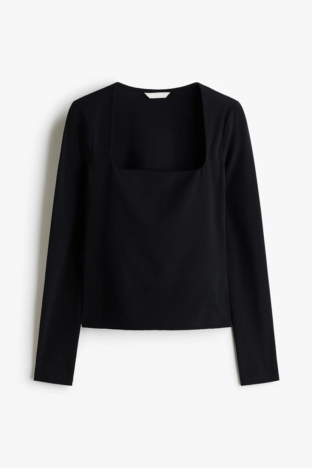 Square-Neck Jersey Top