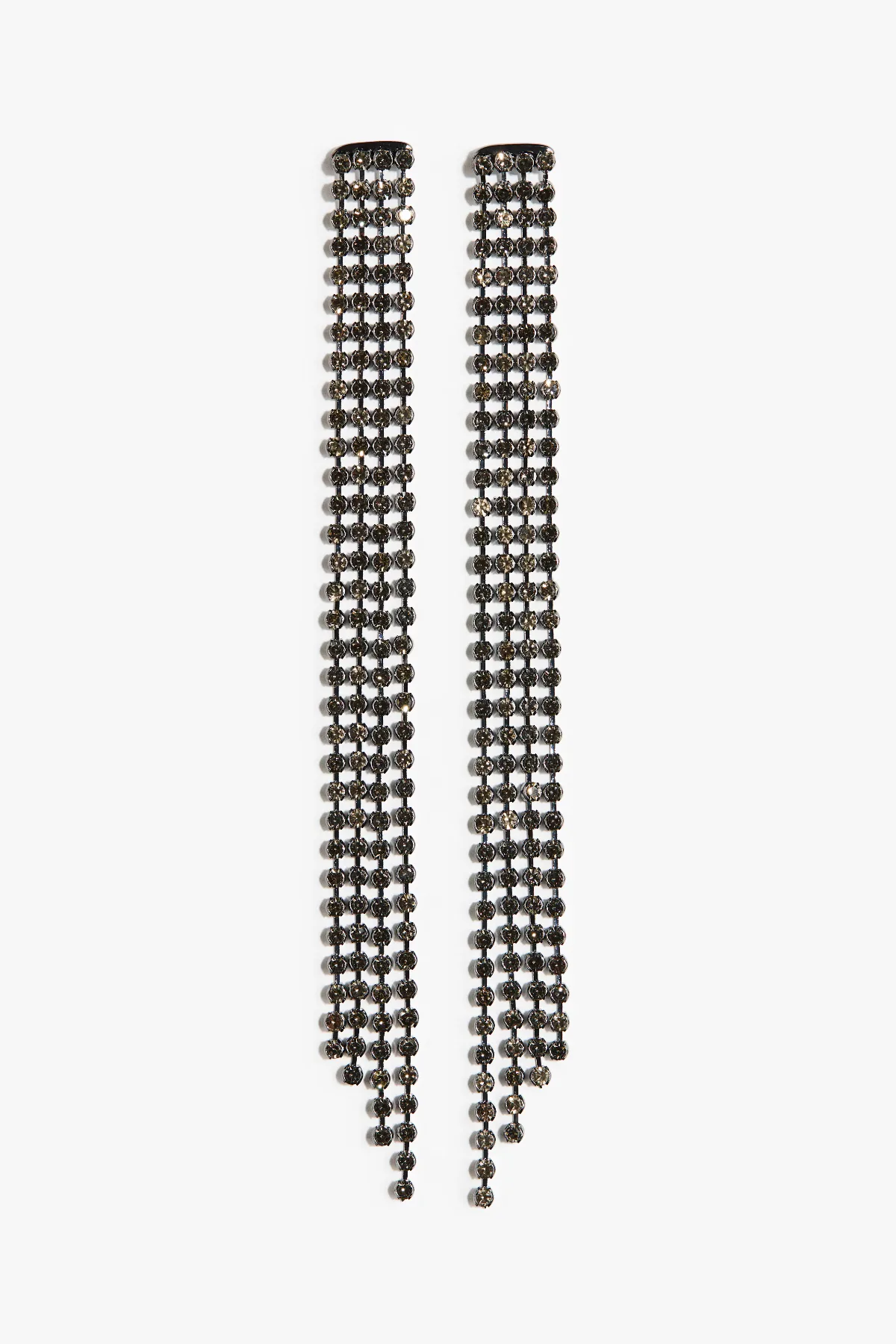 Long Rhinestone Earrings by H&M
