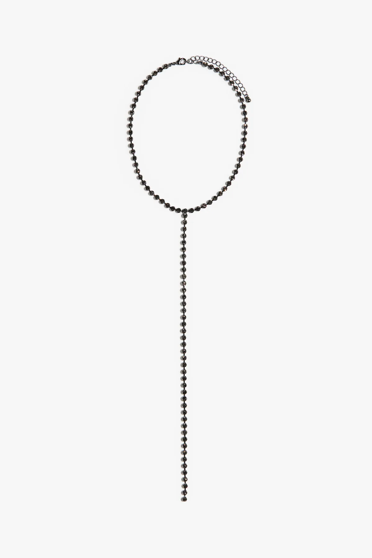 Y-Shaped Rhinestone Necklace by H&M