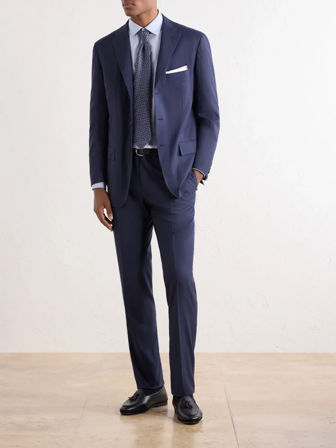 Slim-Fit Straight-Leg Wool-Fresco Suit Trousers by Kiton