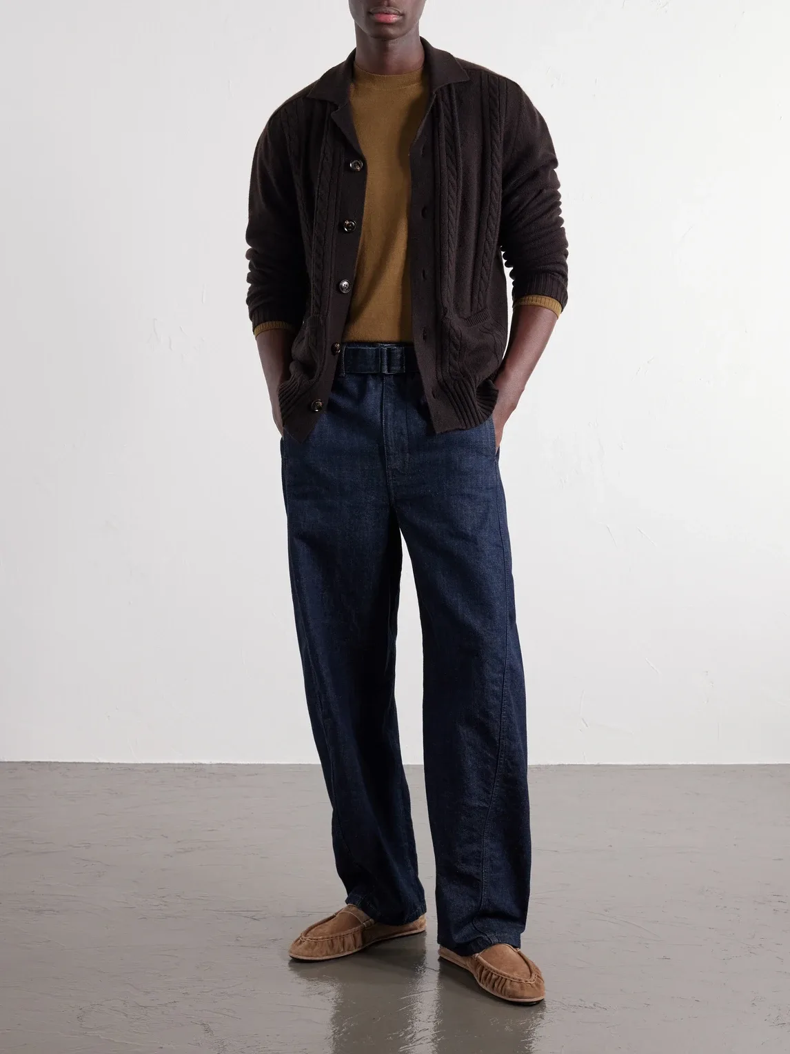 Cable-Knit Cashmere Cardigan by Piacenza 1733