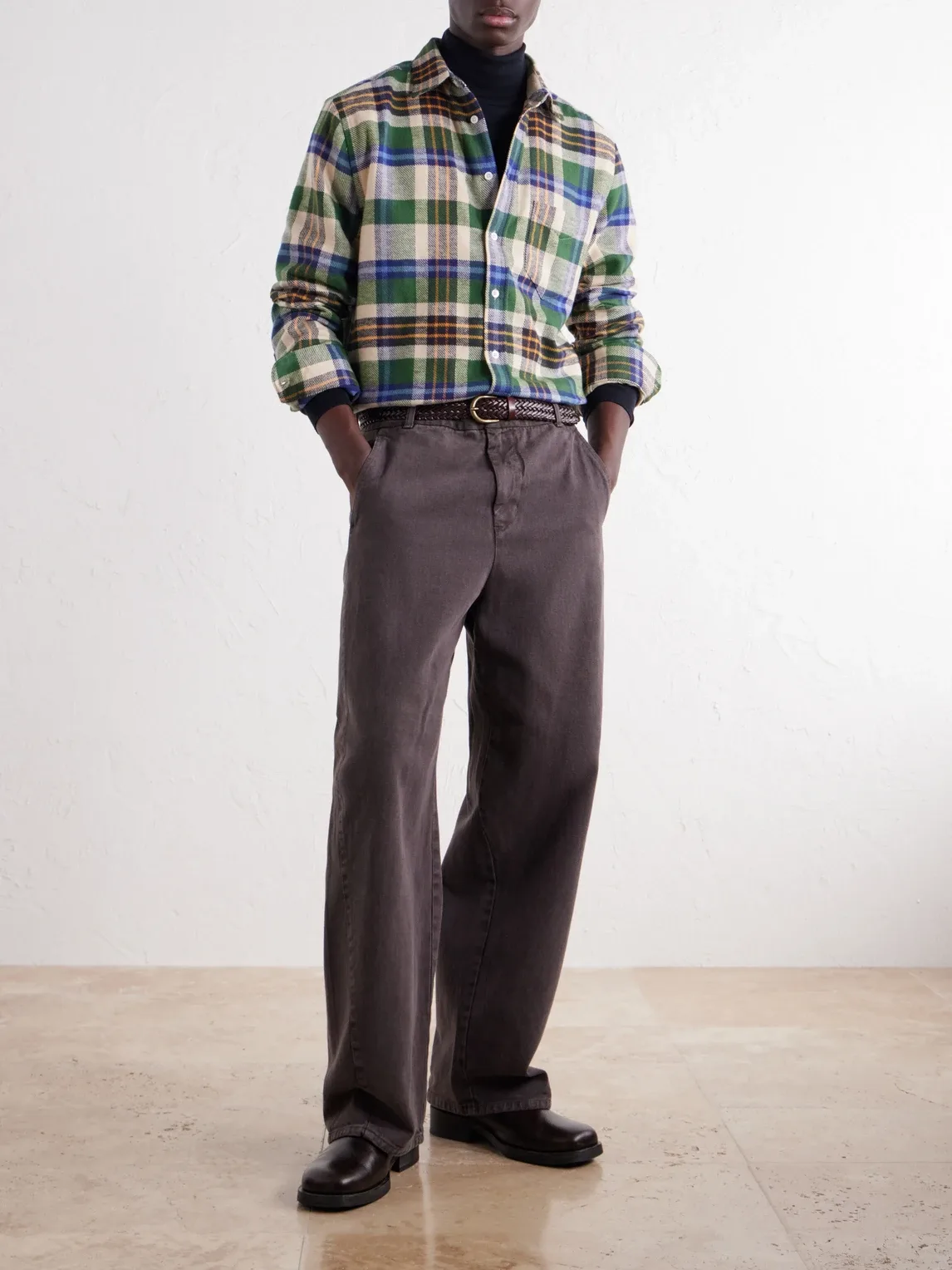 Harbor Checked Cotton-Twill Shirt by Portuguese Flannel