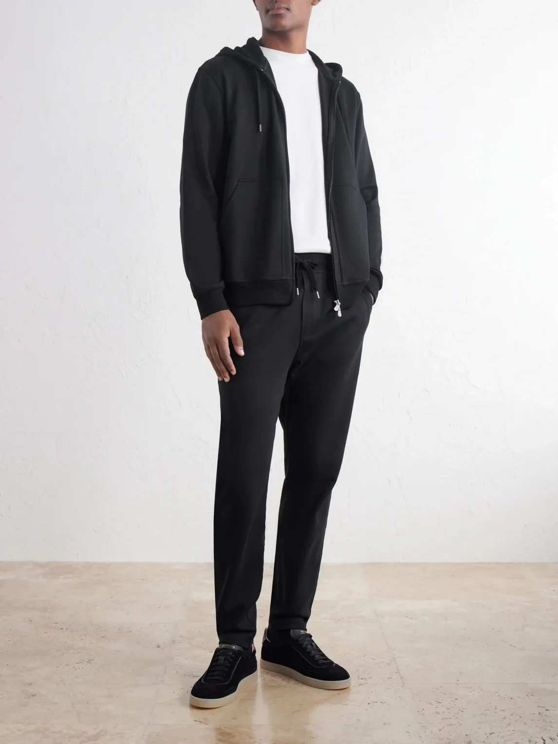 Tapered Cotton-Stretch Jersey Drawstring Sweatpants by Brunello Cucinelli