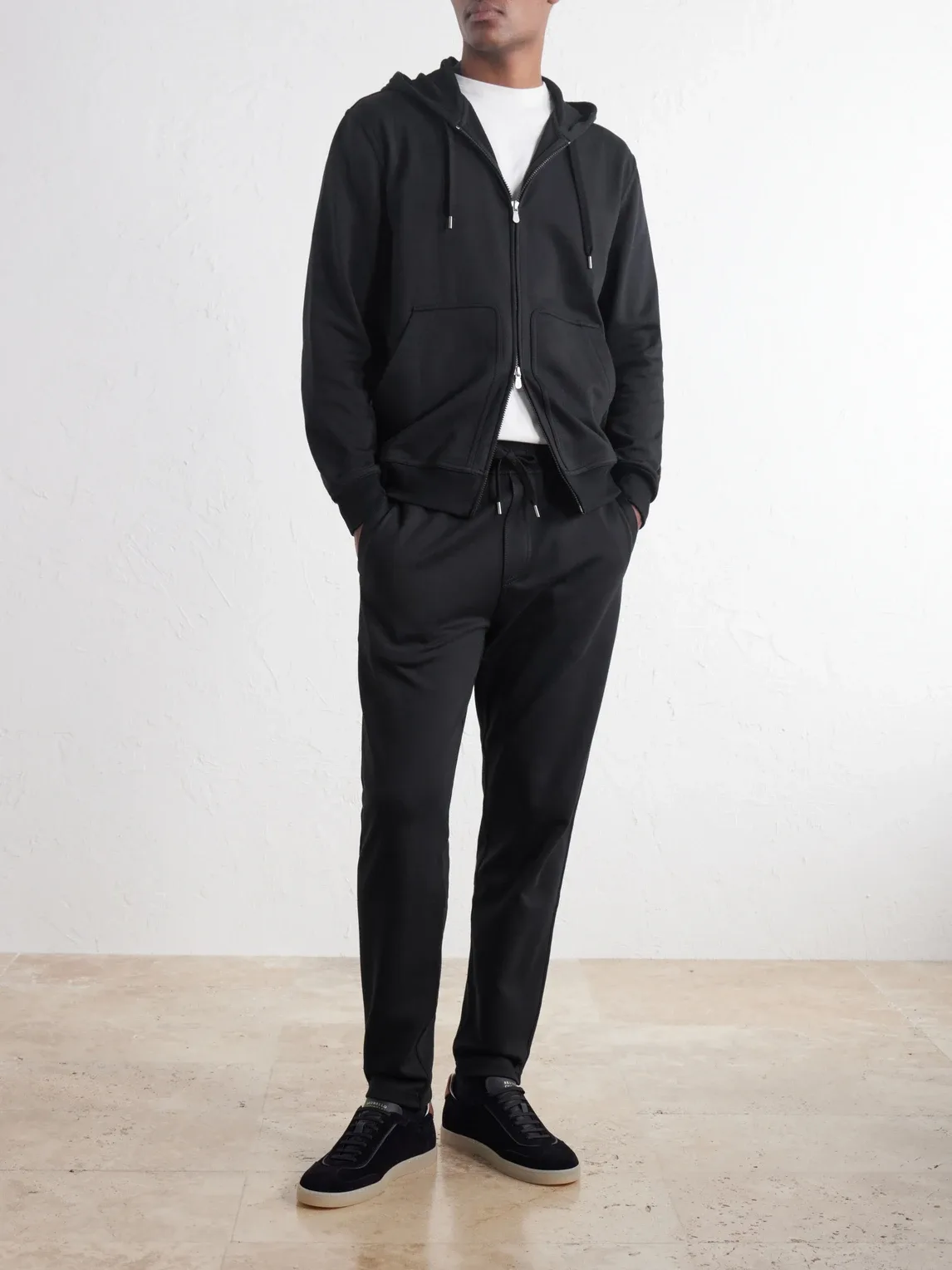 Cotton-Blend Jersey Zip-Up Hoodie by Brunello Cucinelli
