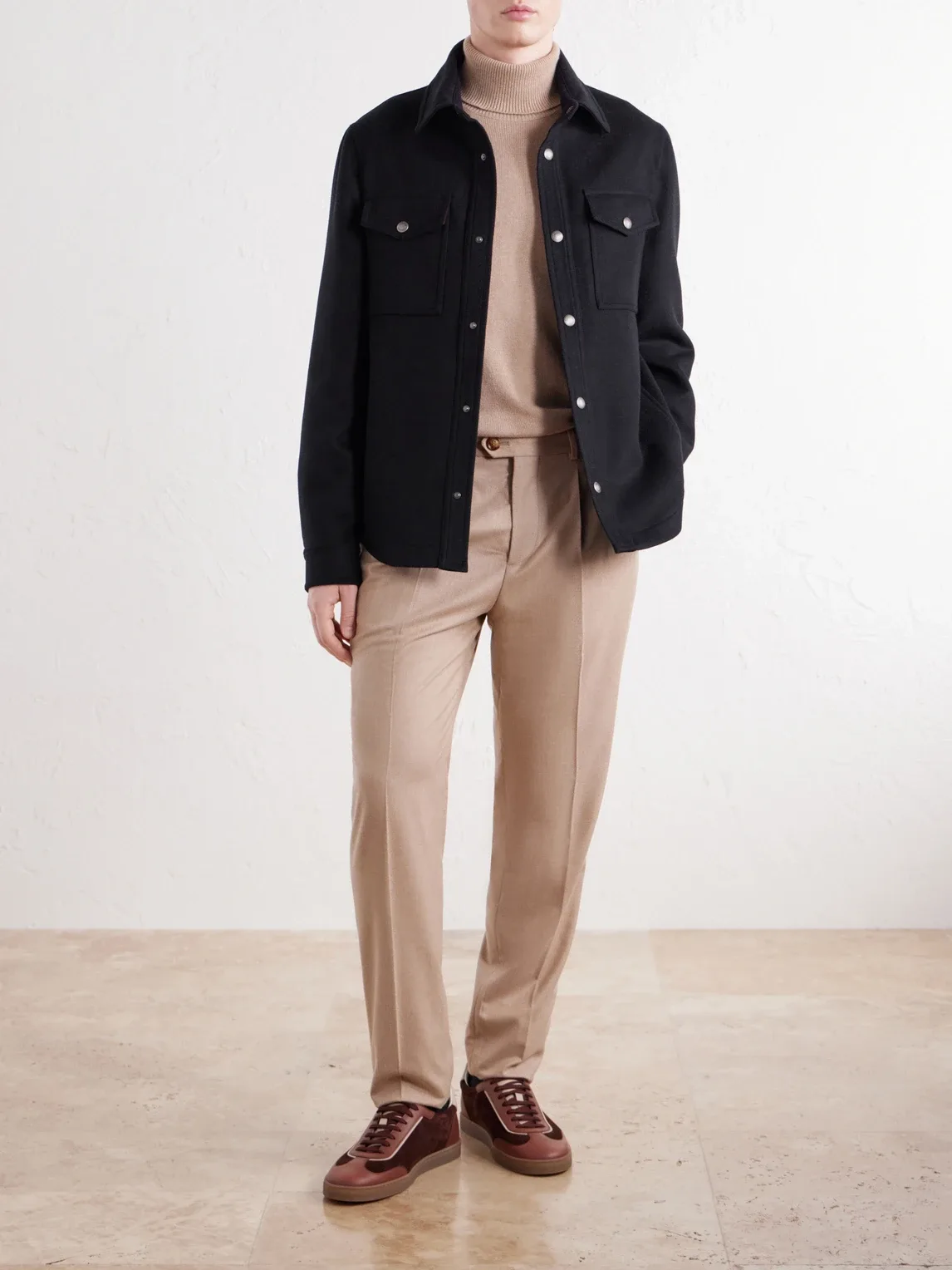 Wool-Felt Overshirt by Brunello Cucinelli