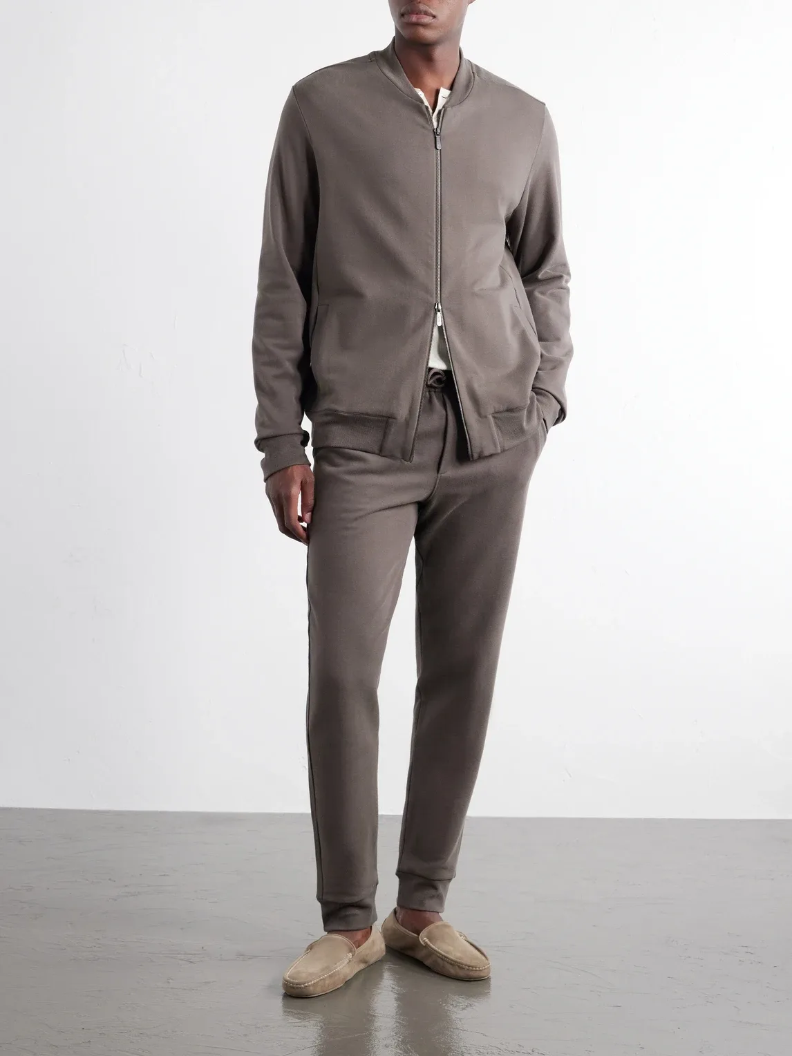 Cotton-Blend Jersey Zip-Up Overshirt by Zimmerli