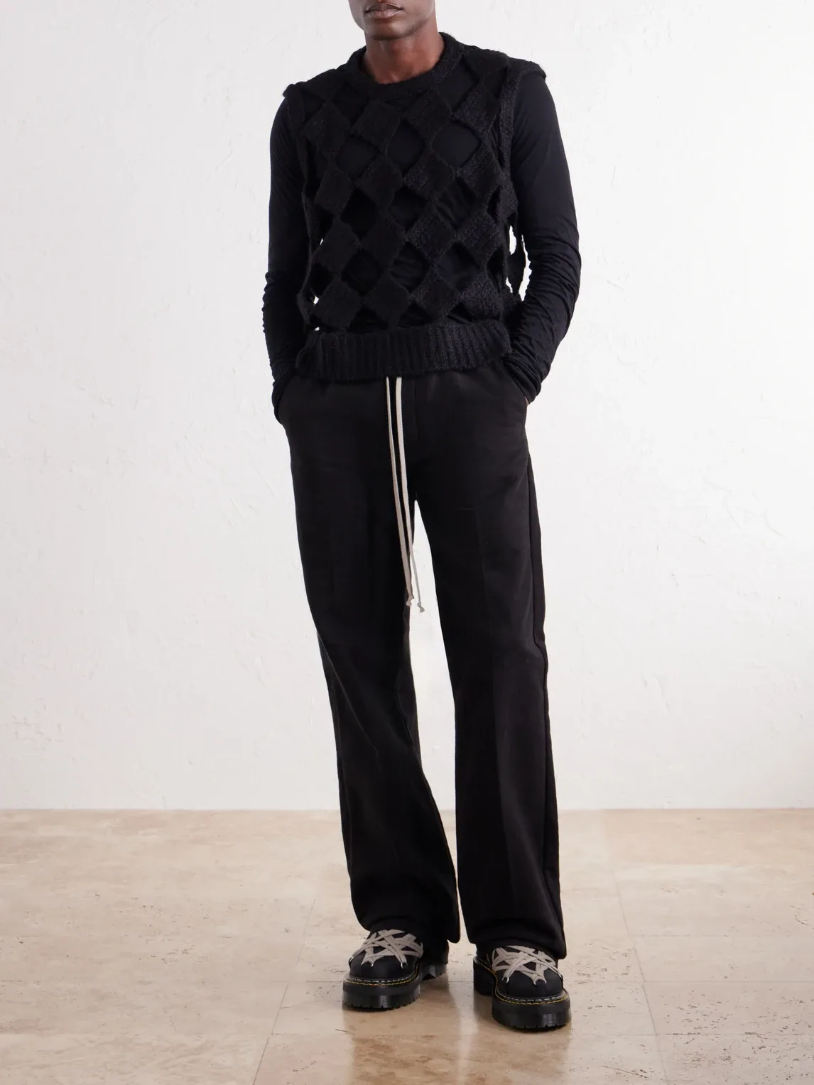 Macramé Cashmere and Silk-Blend Sweater Vest by Rick Owens