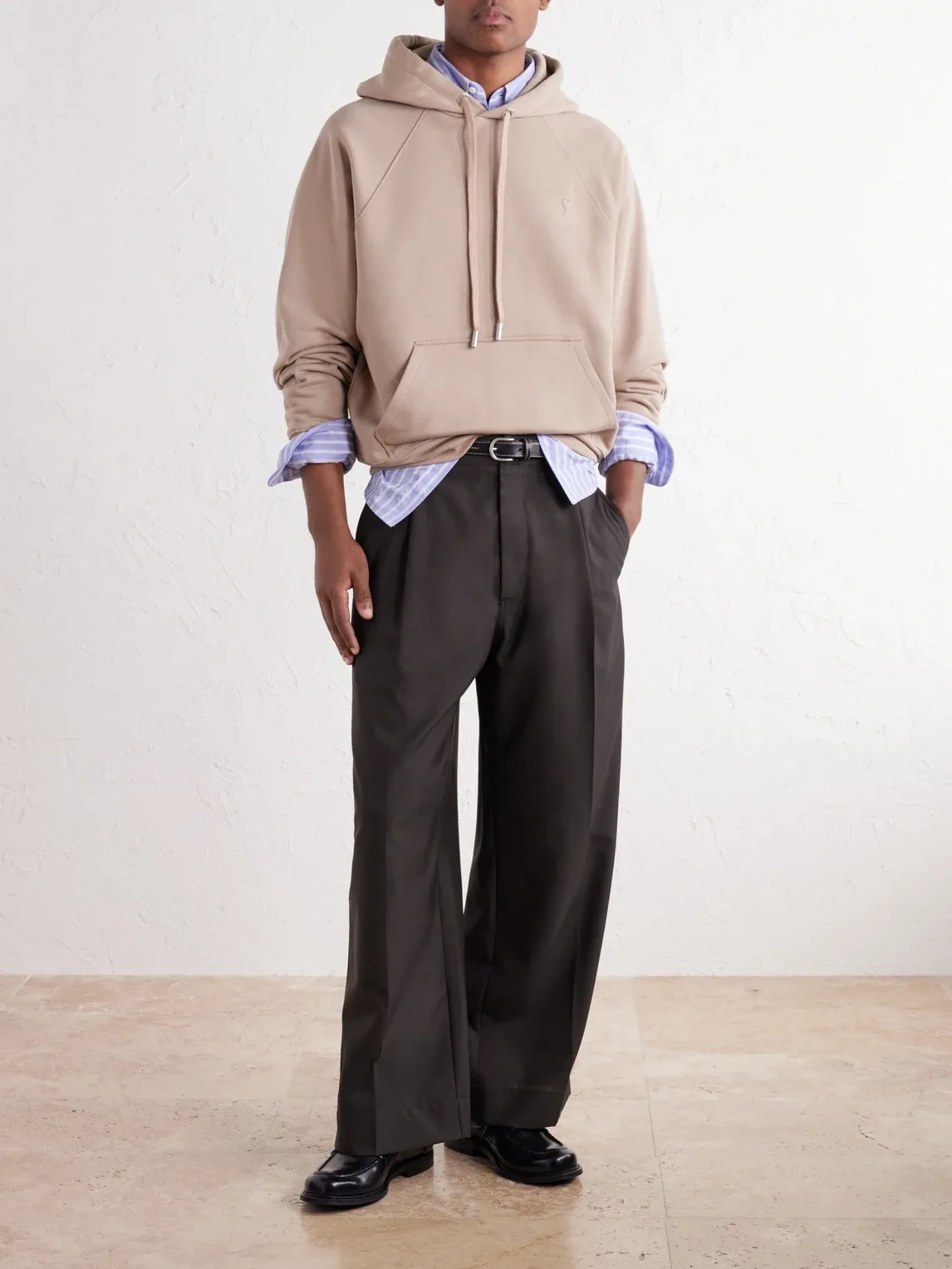 Logo-Embossed Cotton-Jersey Hoodie by Ami Paris