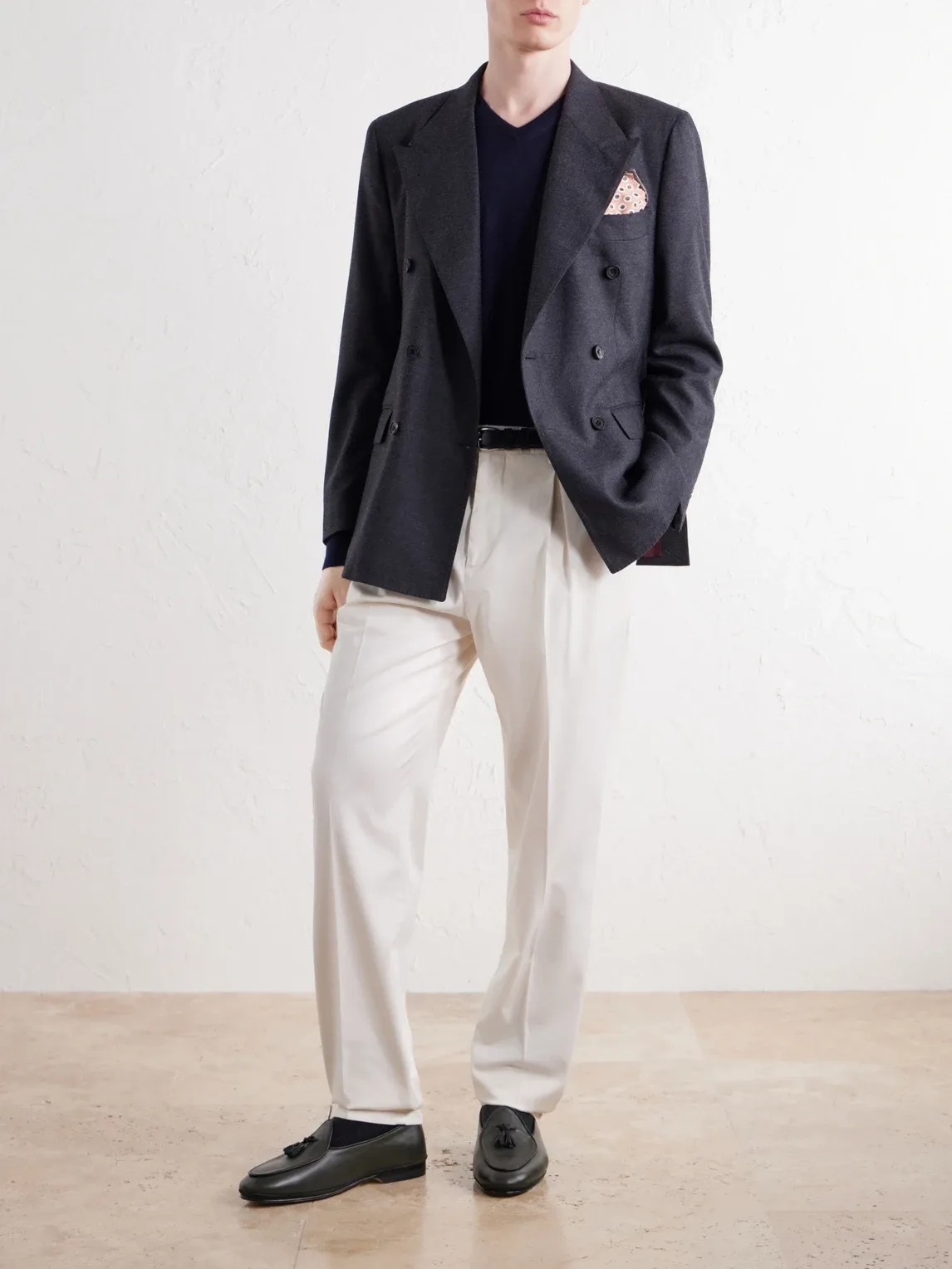 Double-Breasted Virgin Wool-Twill Blazer by Rubinacci