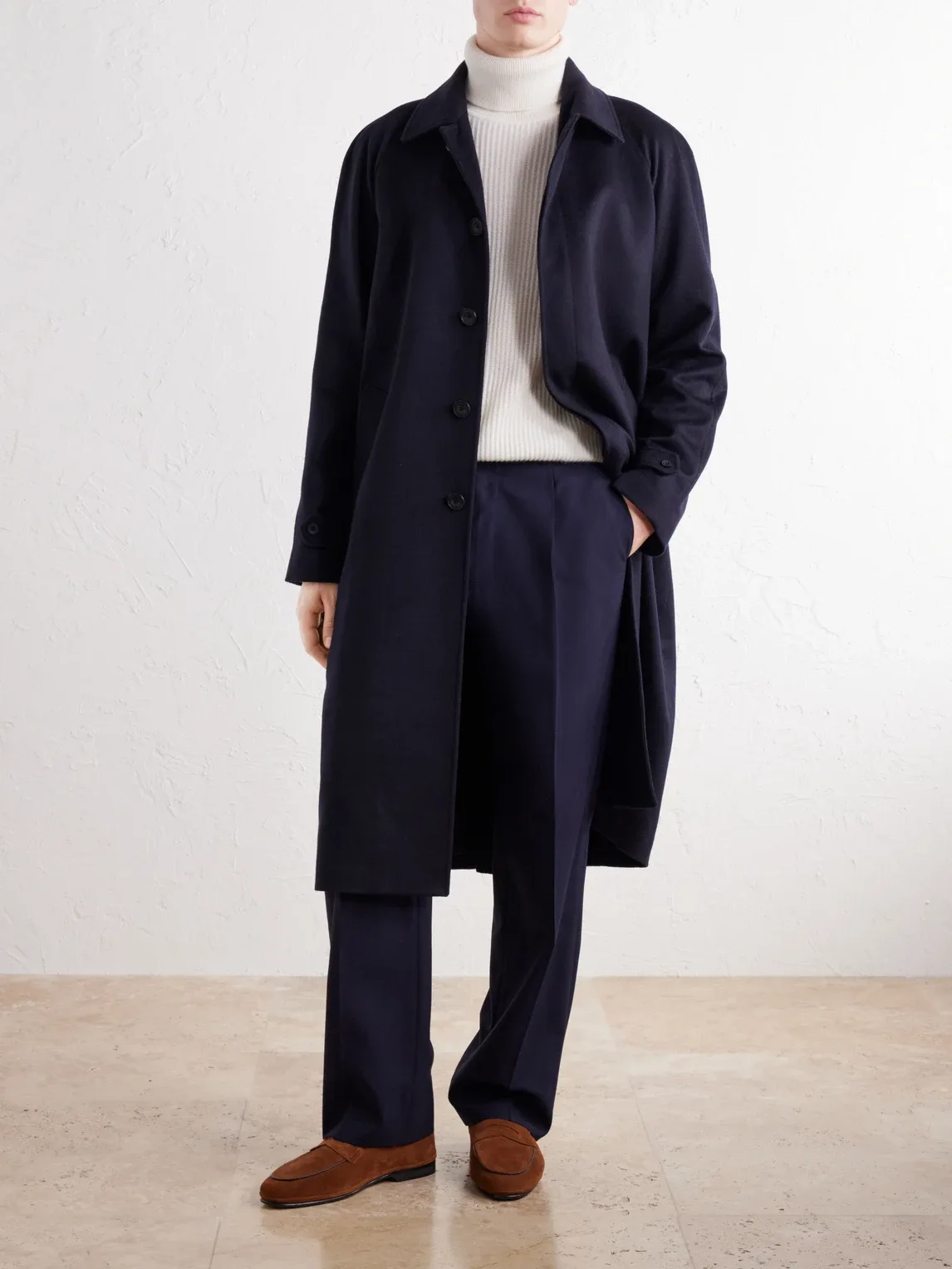Cashmere-Felt Coat by Rubinacci