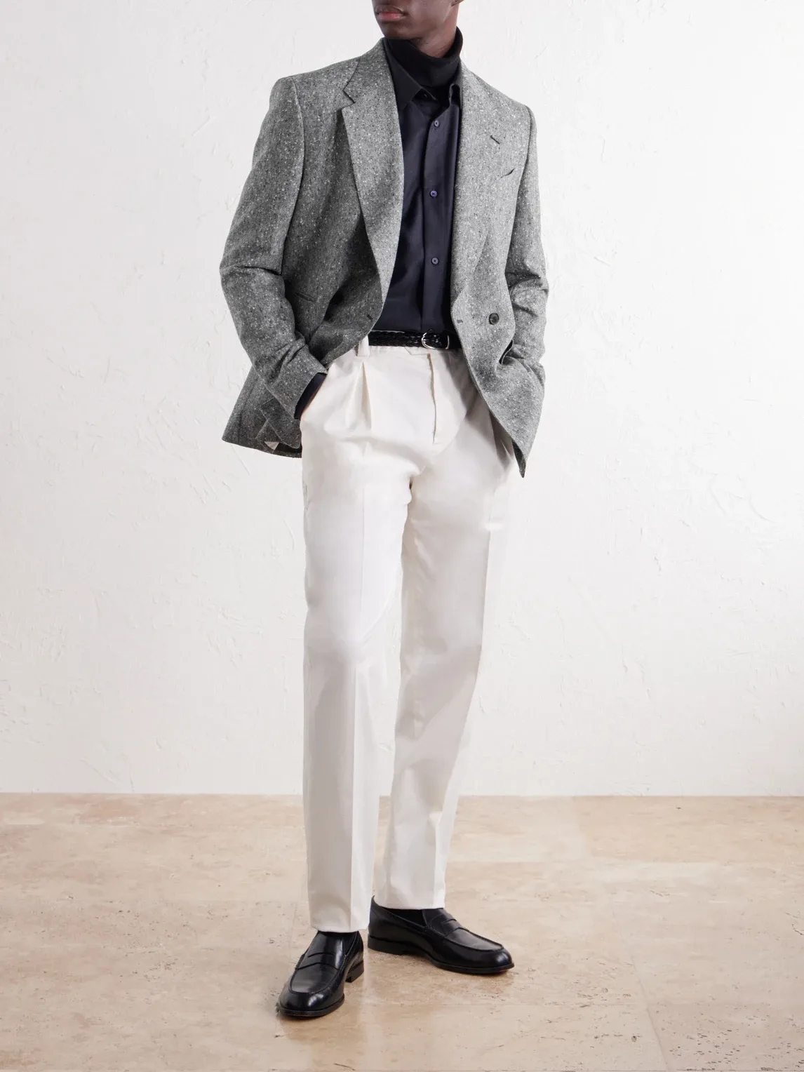 Double-Breasted Donegal Wool-Tweed Blazer by Paul Smith
