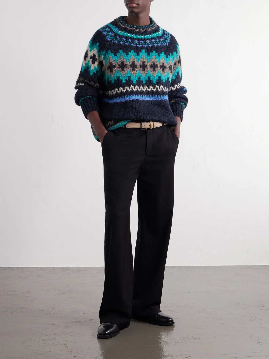 Fair Isle Intarsia-Knit Wool and Alpaca-Blend Sweater by Paul Smith