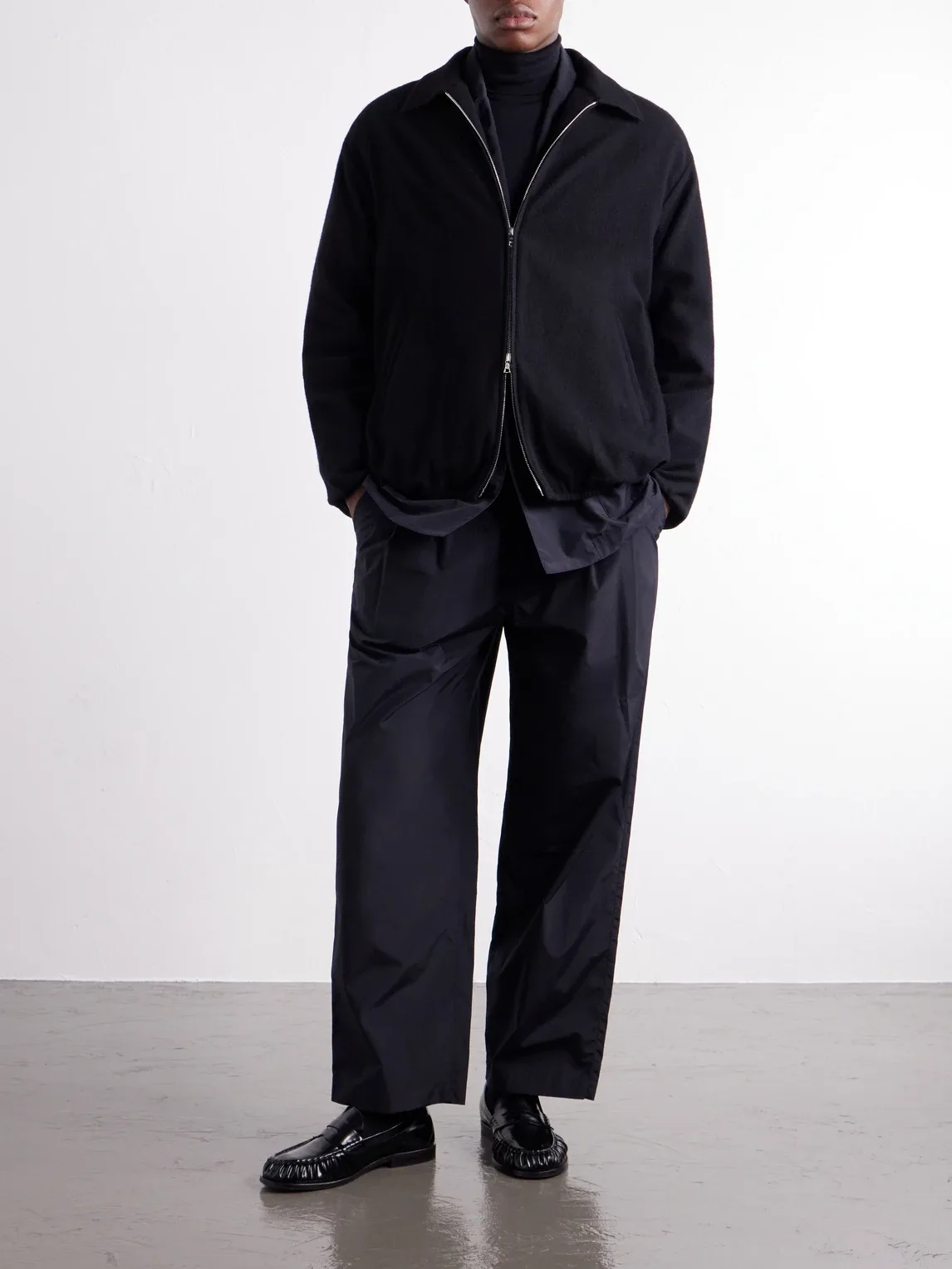 Wool and Cashmere-Blend Fleece Jacket