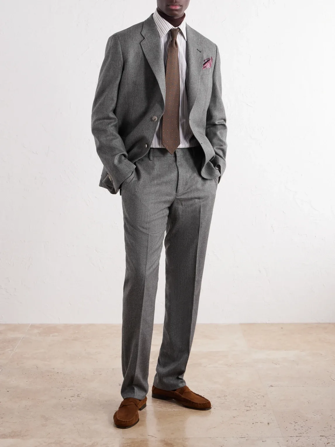 Brierley Straight-Leg Herringbone Wool and Cashmere-Blend Suit Trousers by Paul Smith