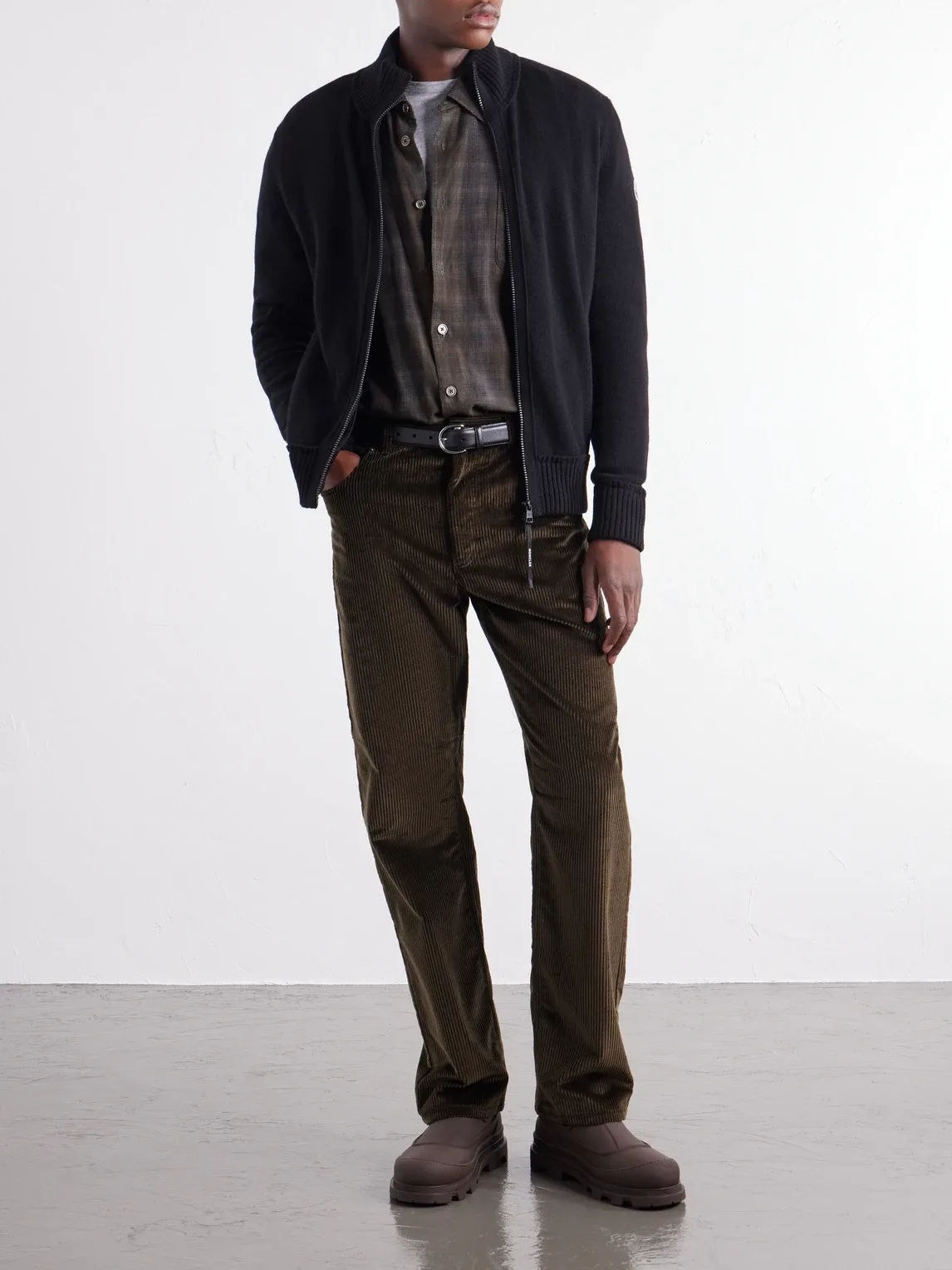 Logo-Appliquéd Wool and Cashmere-Blend Zip-Up Cardigan by Moncler