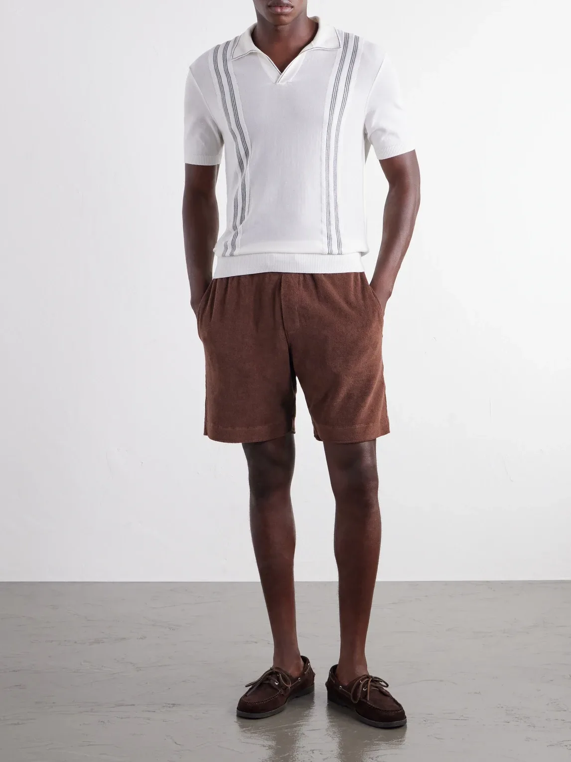 Straight-Leg Organic Cotton-Terry Shorts by Orlebar Brown